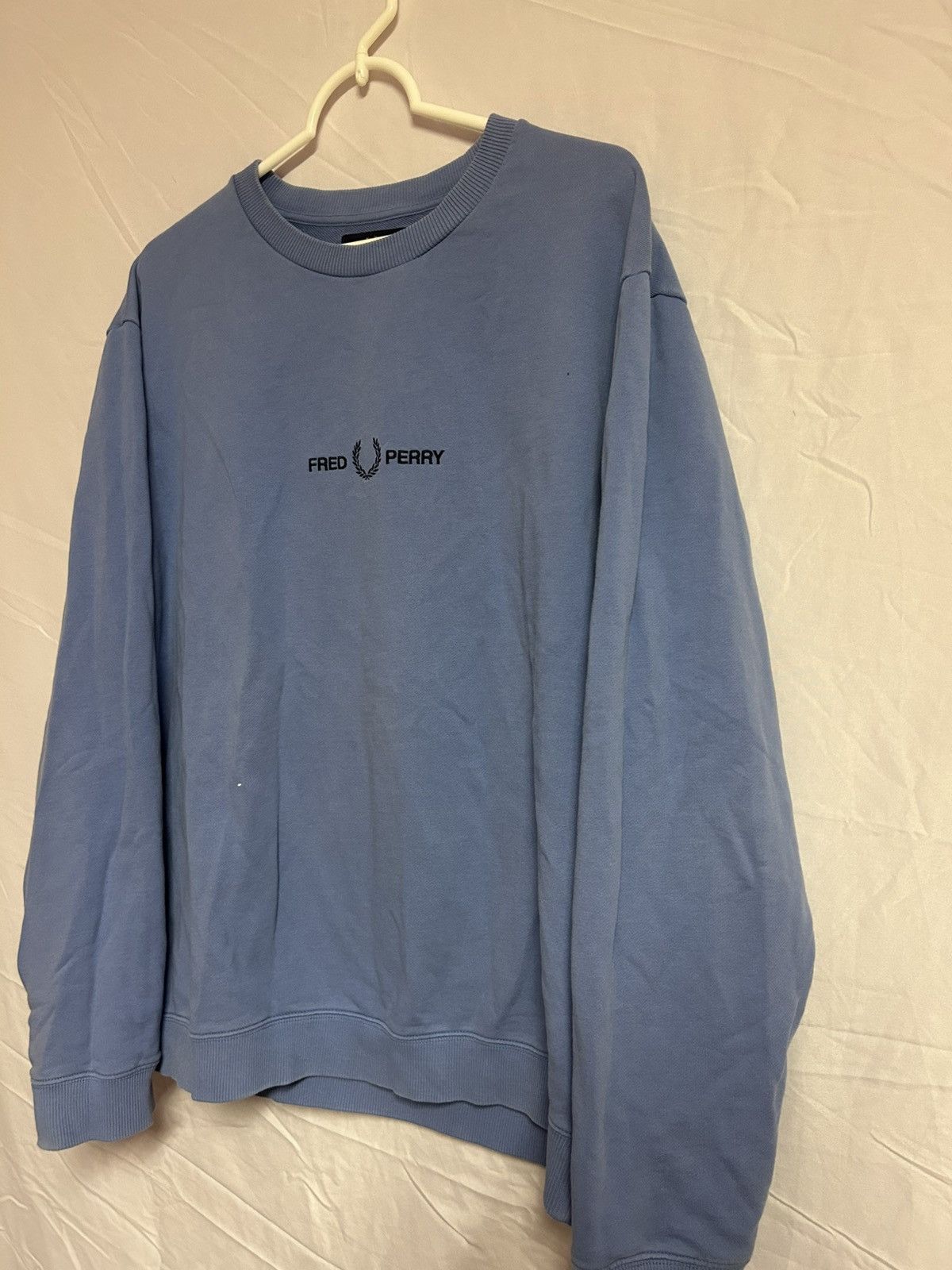 Fred Perry Fred Perry Embroidered Blue Sweater Size US XL / EU 56 / 4 - 4 Thumbnail