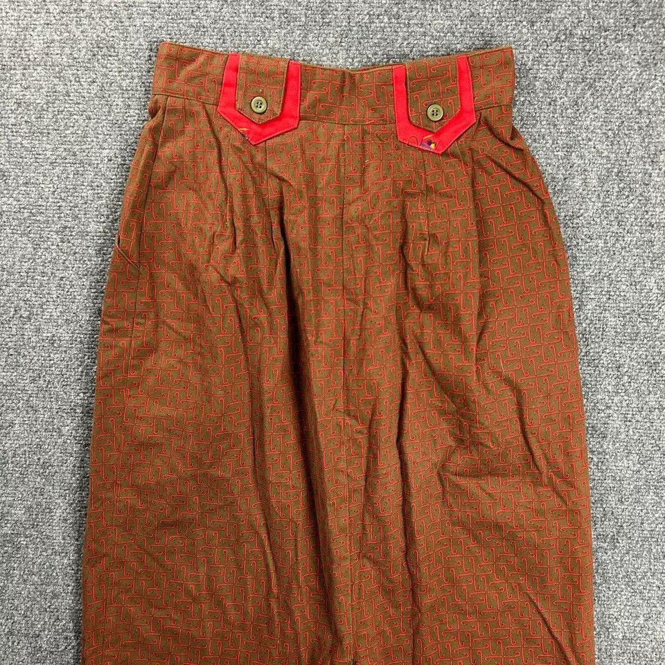 Vintage Alexander Campbell Skirt Womens 6 Brown Tribal Maxi Vintage Size 28" / US 6 / IT 42 - 6 Thumbnail