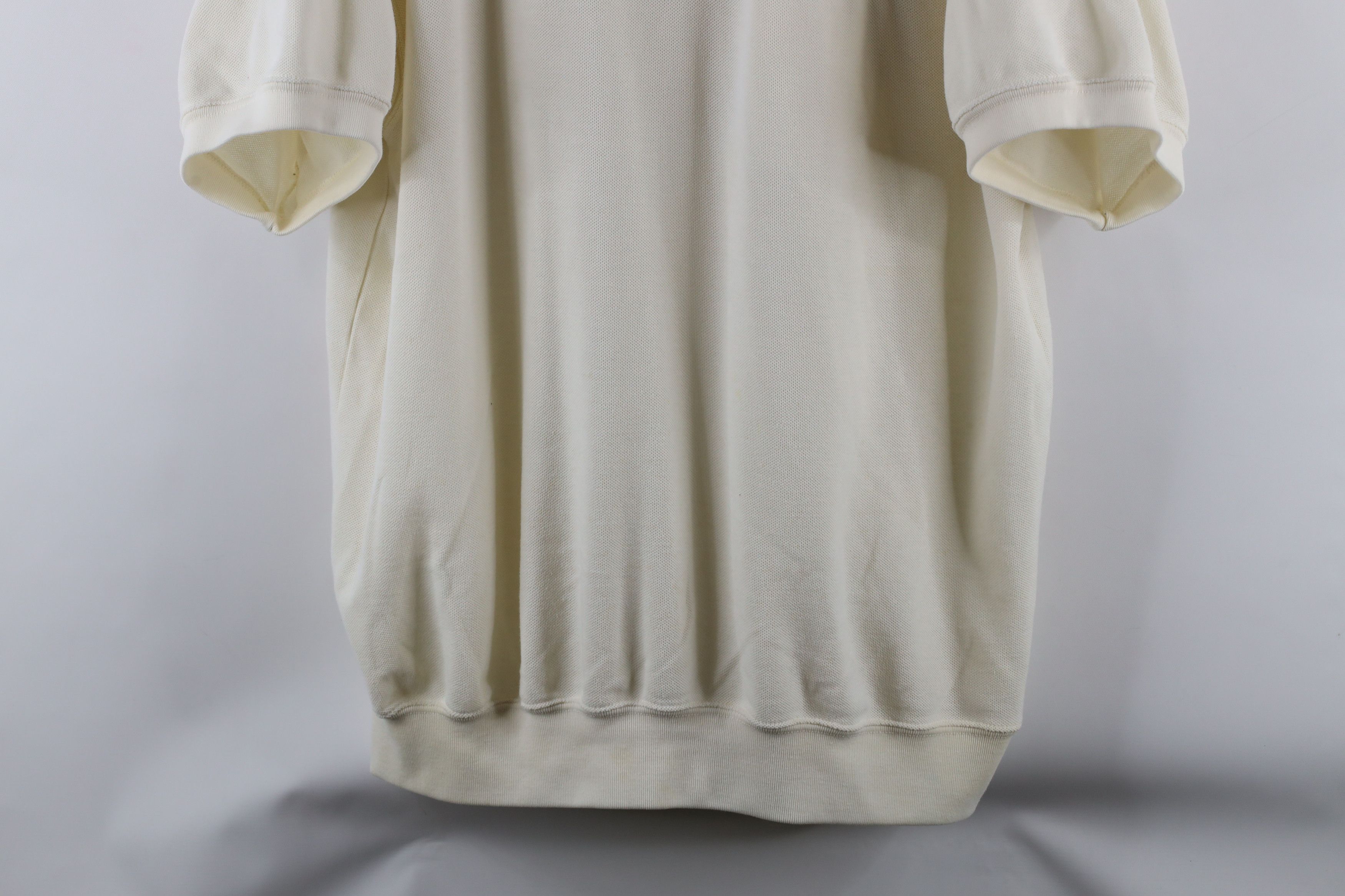 Vintage Vintage 90s Streetwear Pique Cotton Pullover Polo Cream Size US XXL / EU 58 / 5 - 3 Thumbnail