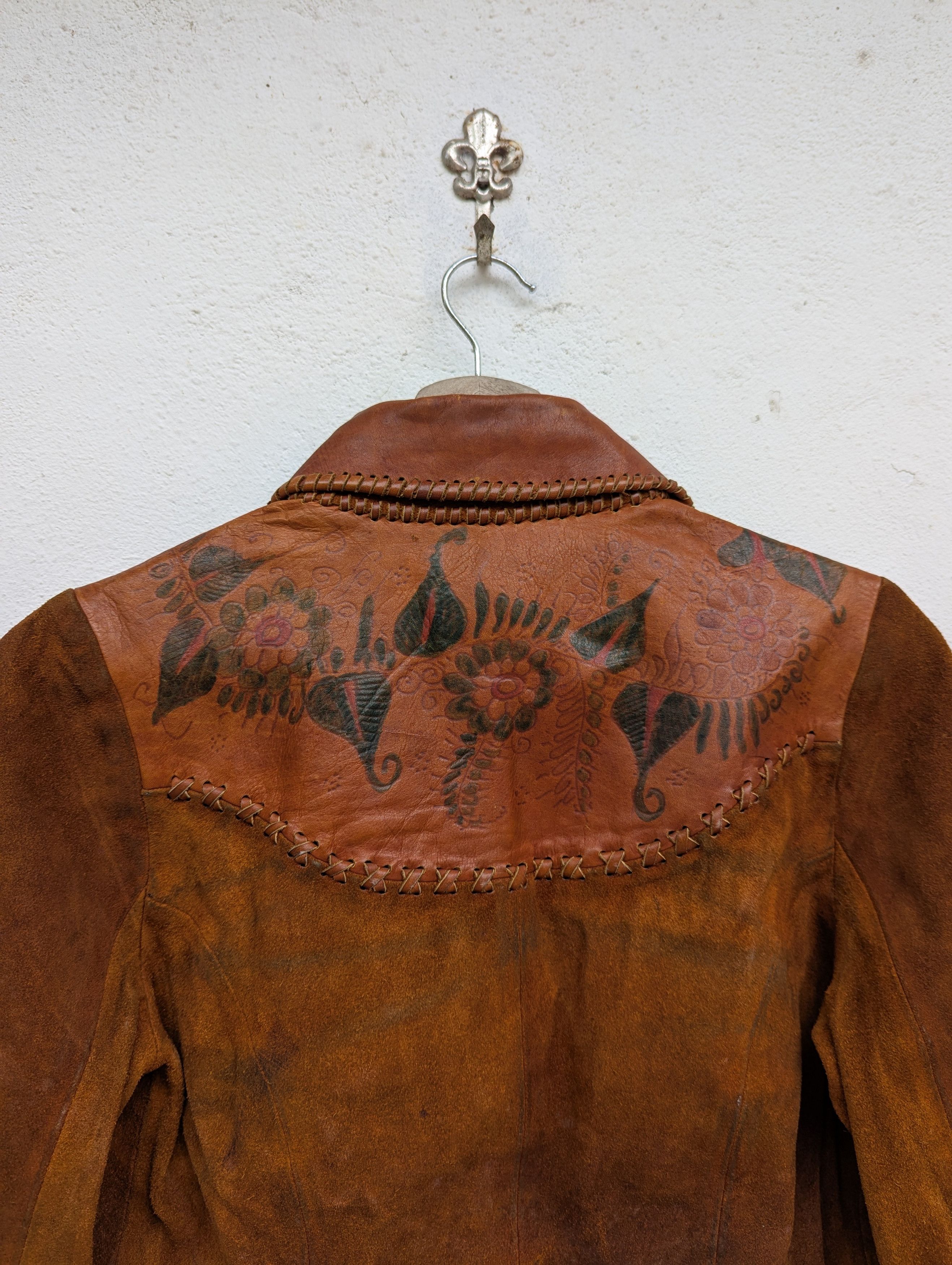 Handmade HANDMADE LEATHER JACKET FLOWER MOTIFS Size M / US 6-8 / IT 42-44 - 11 Thumbnail