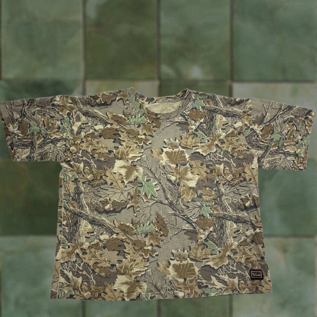 Walls VINTAGE Walls Camp Pocket T Shirt Adult XL Green Camouflage Hipster 90s Outdoor Nature Shirt Mens Size US XL / EU 56 / 4 - 1 Thumbnail