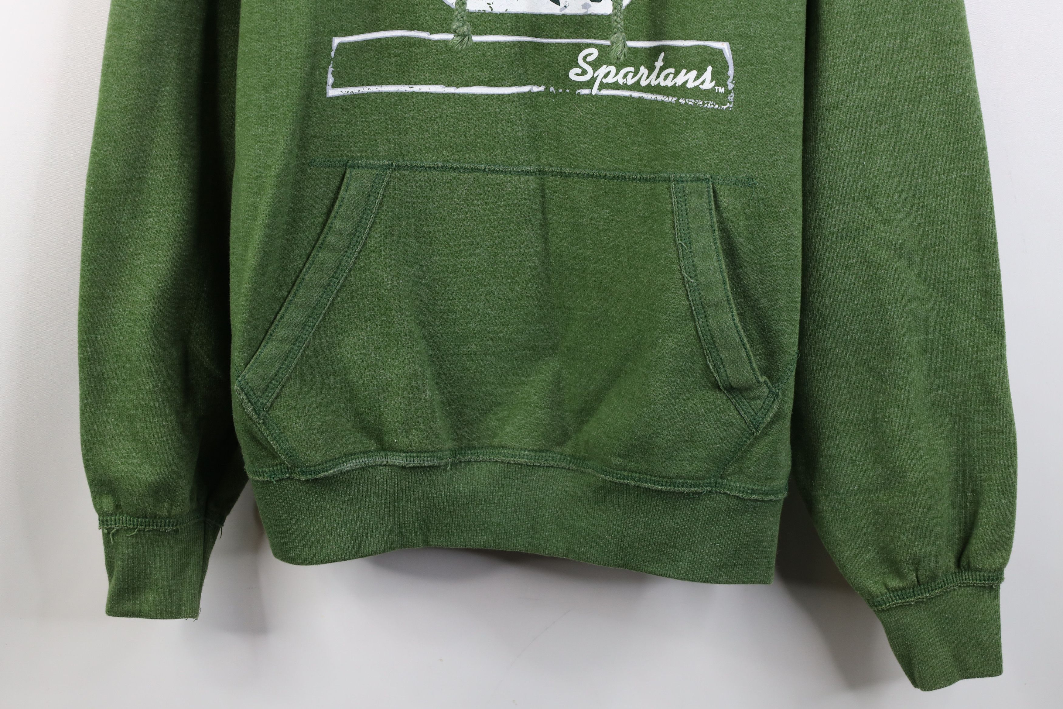 Vintage Vintage 90s Y2K Spell Michigan State University Hoodie Green Size US S / EU 44-46 / 1 - 3 Thumbnail