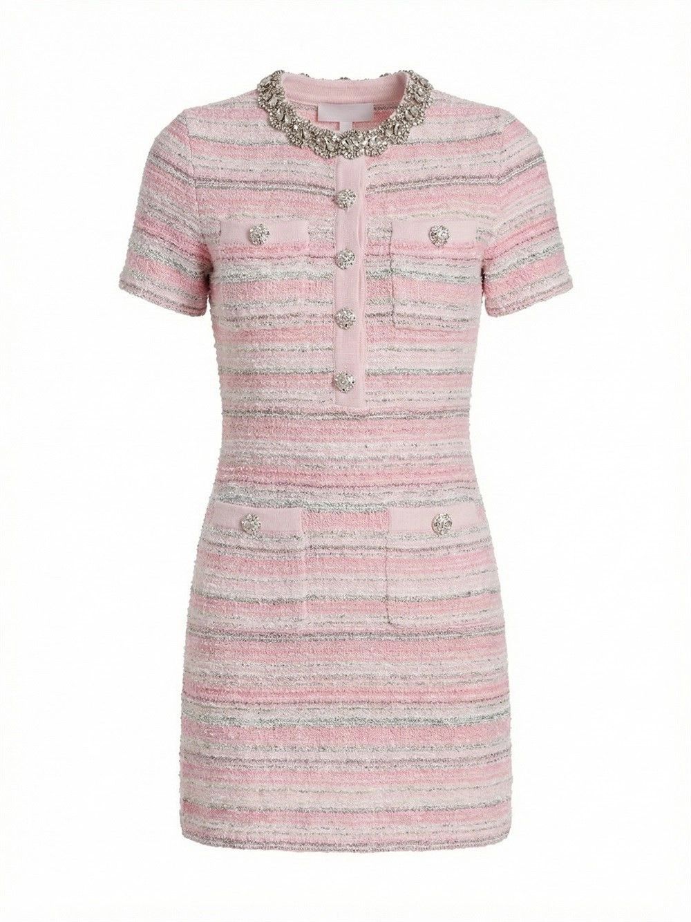 Self-Portrait Textured Knit Mini Dress Size L / US 10 / IT 46 - 1 Thumbnail