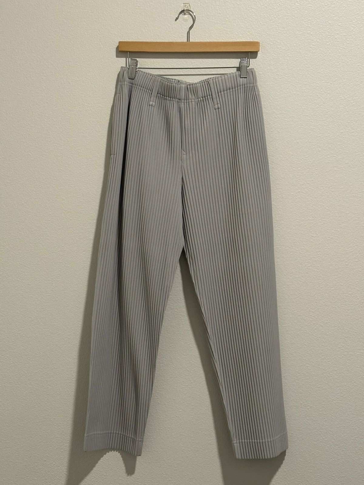 Homme Plisse Issey Miyake Homme Plisse Issey Miyake Grey Pleated Pants Size 1 Size US 32 / EU 48 - 1 Thumbnail