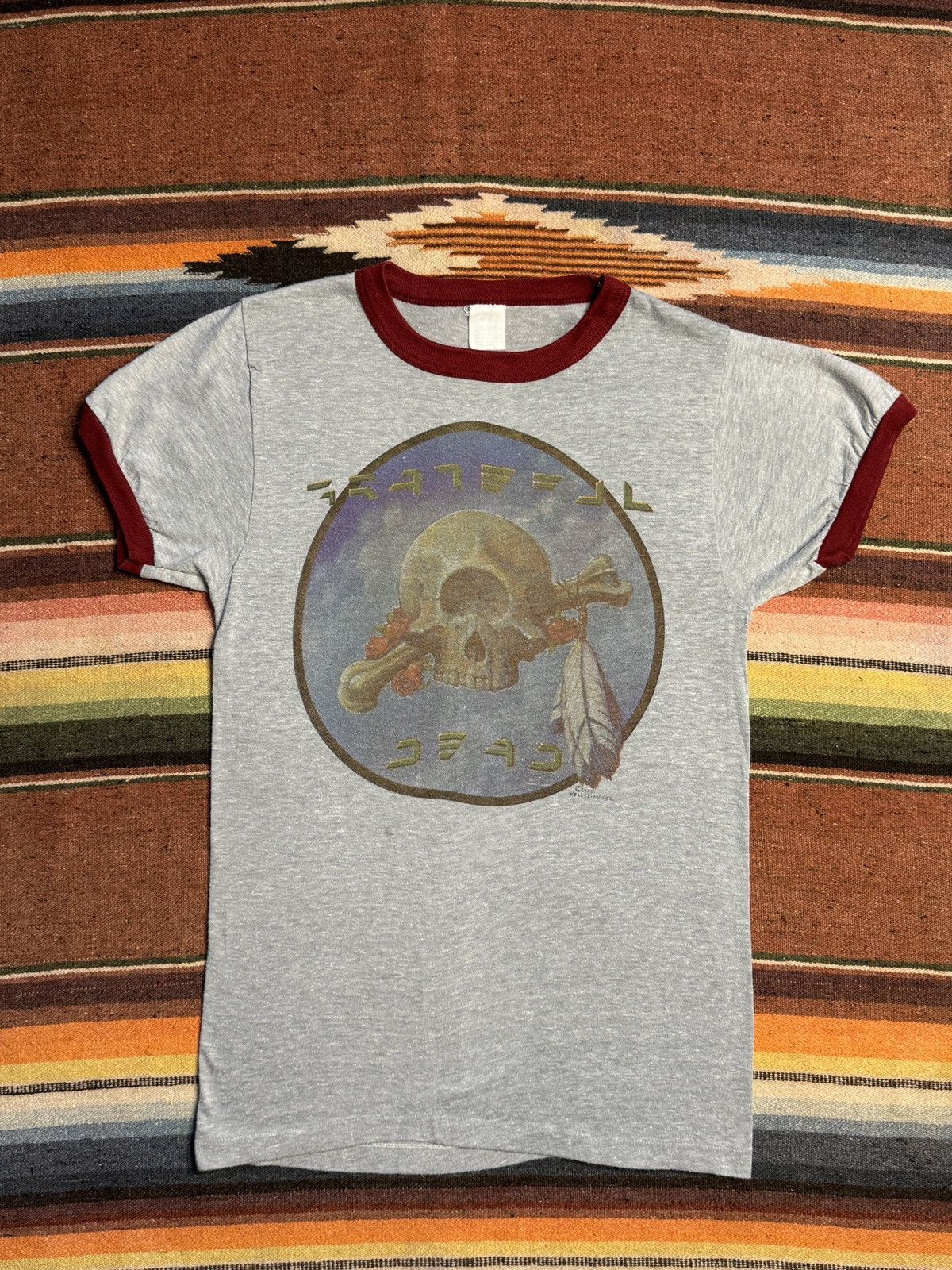 Band Tees × Grateful Dead × Vintage Vintage 1977 Grateful Dead Kelley Mouse Ringer Tee Shirt Size US S / EU 44-46 / 1 - 2 Thumbnail