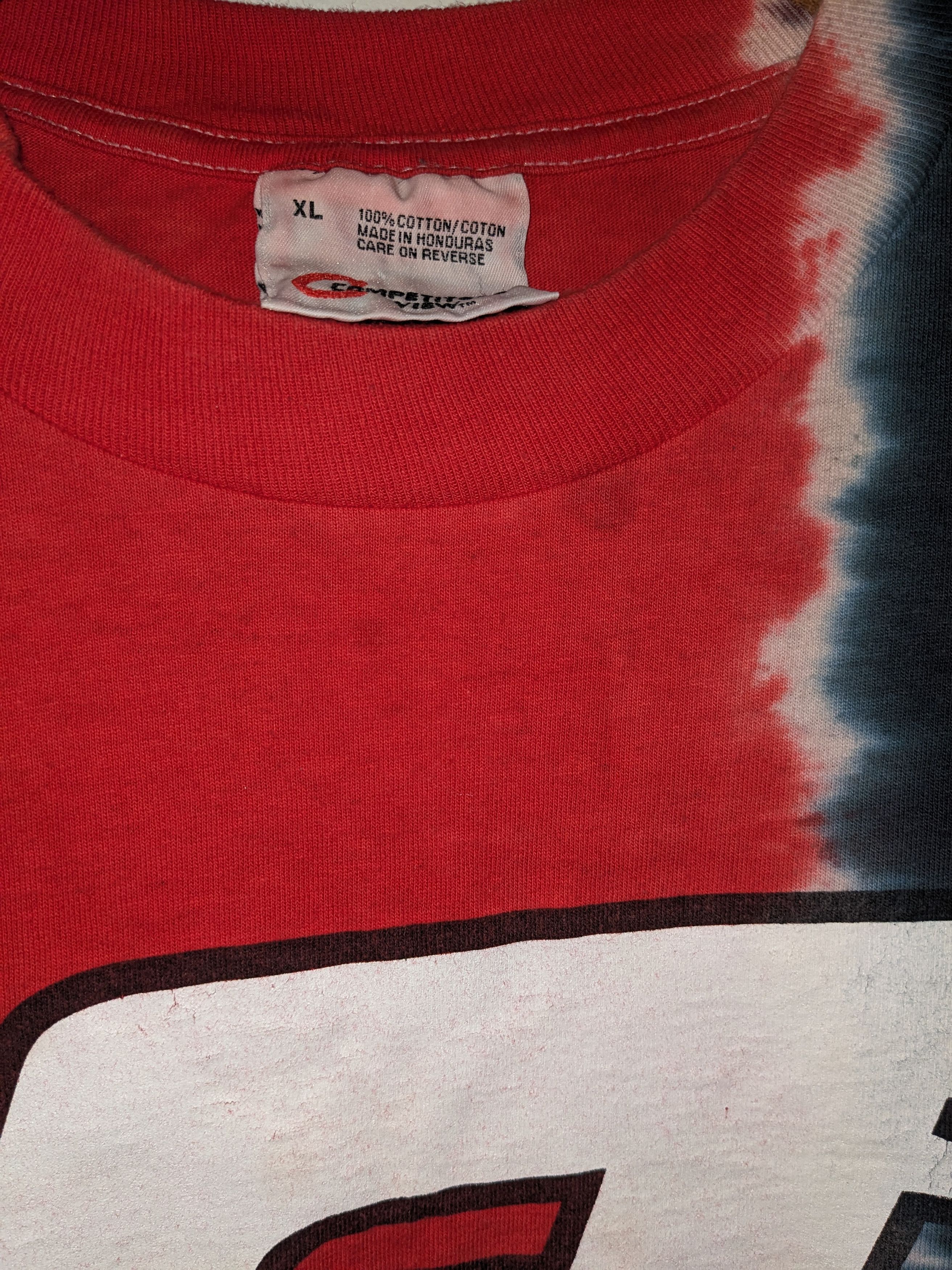 Chase Authentics × NASCAR × Vintage Vintage 90s Bill Elliot Nascar Chase Authent Tie Dye T-Shirt Size US XL / EU 56 / 4 - 6 Thumbnail