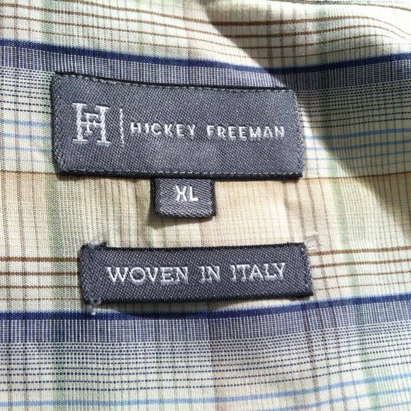 Hickey Freeman HICKEY FREEMAN MENS LINEN BUTTON DOWN CASUAL SHIRT SIZE: XL Size US XL / EU 56 / 4 - 4 Thumbnail