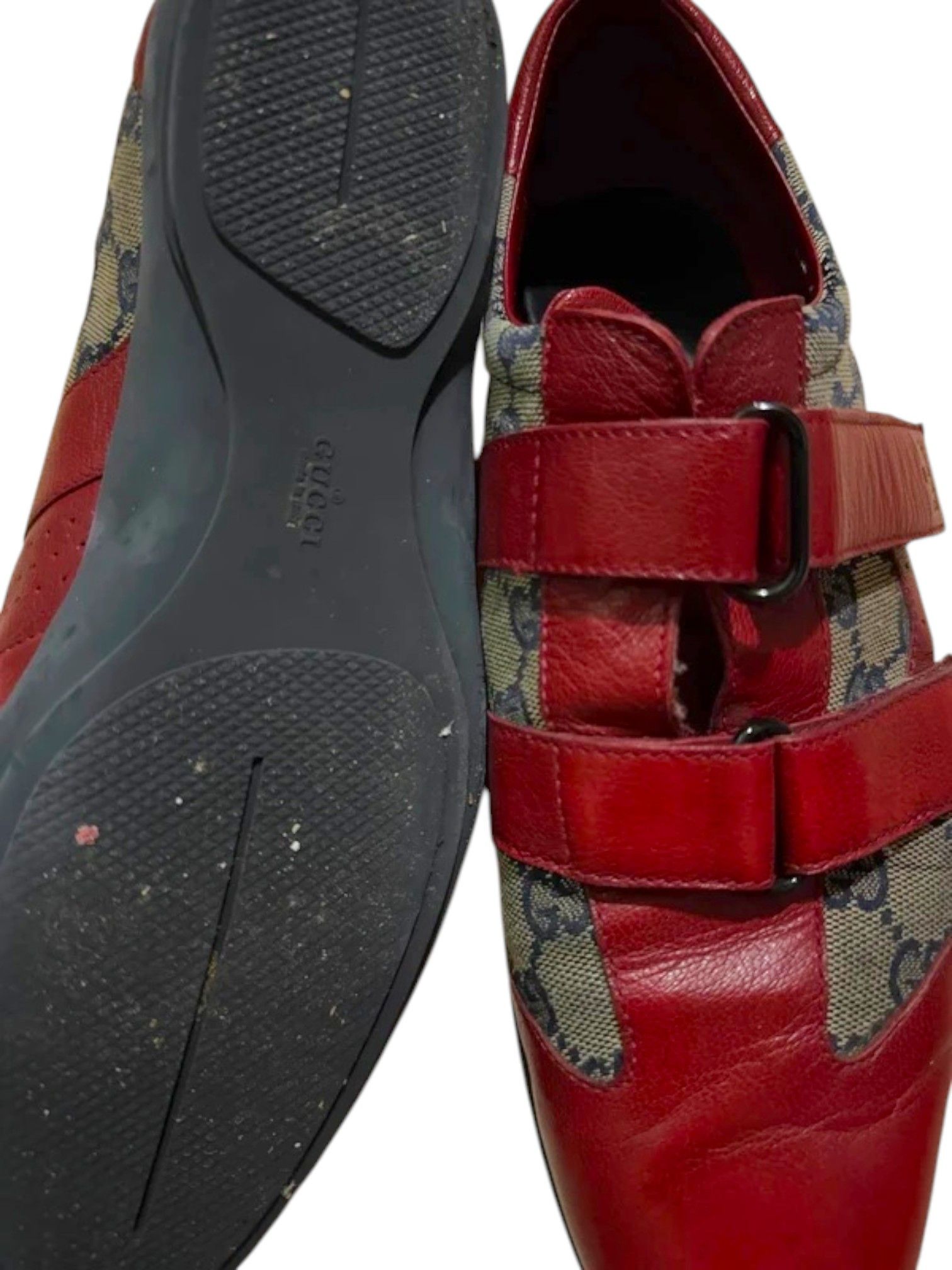 Gucci Gucci Flame Red GG Canvas Velcro Strap Sneakers Size US 8 / EU 41 - 2 Thumbnail