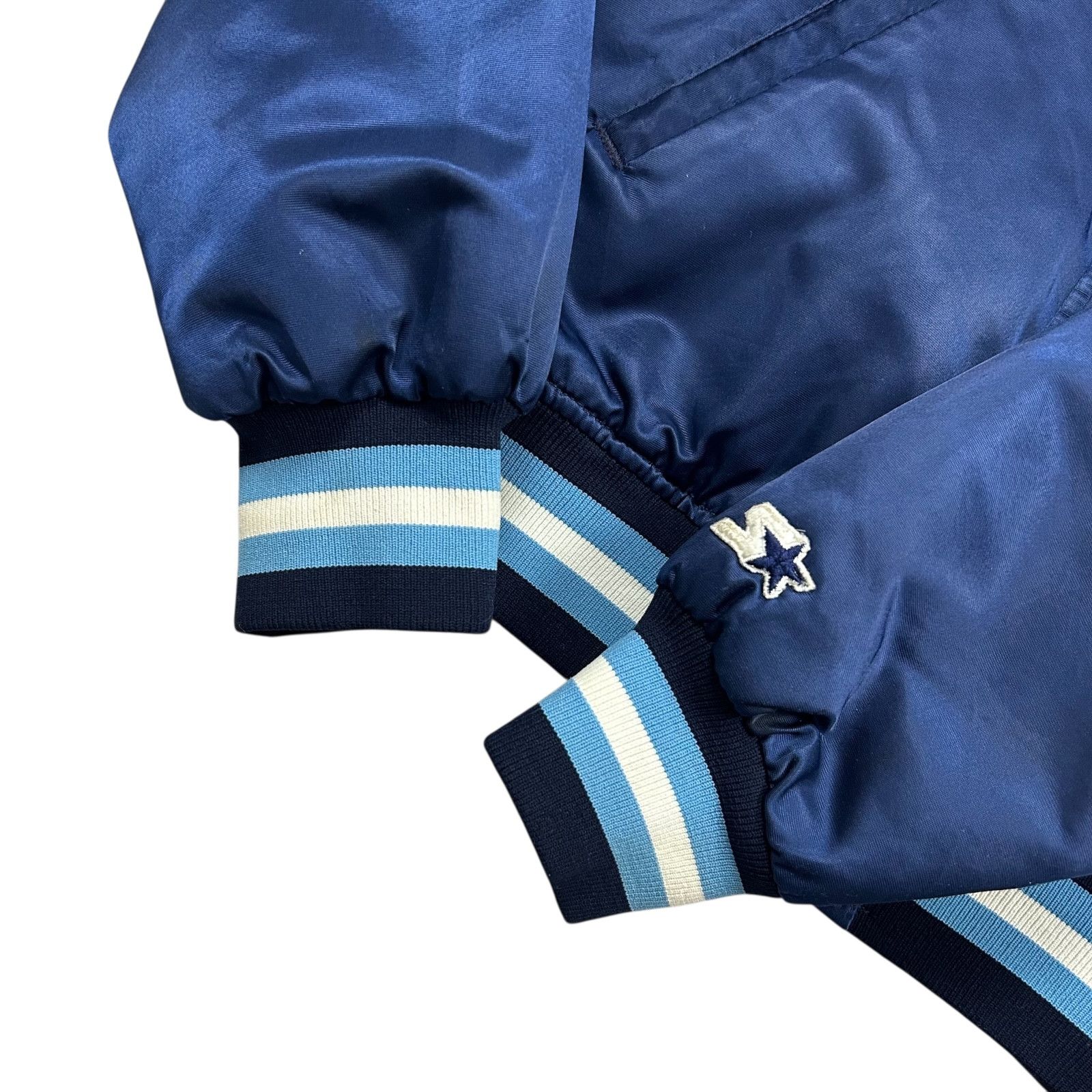 NCAA VTG 90s GEORGETOWN HOYAS STARTER SATIN JACKET MADE IN USA Size US L / EU 52-54 / 3 - 3 Thumbnail