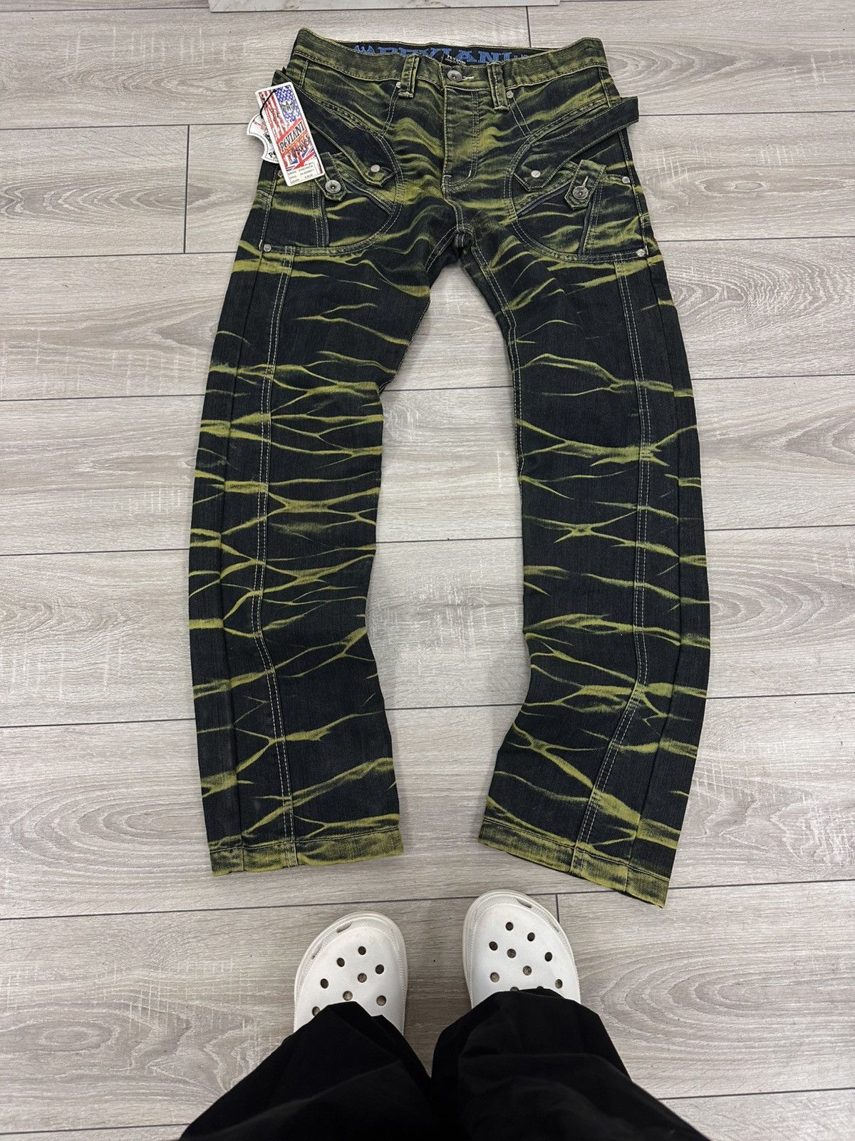 Japanese Brand Faded Y2K Bootcut Jeans Size US 32 / EU 48 - 4 Thumbnail