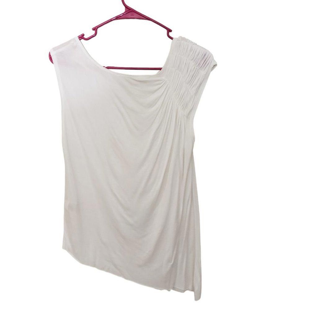 Designer CT1347 Ladies Rachel Roy XS Rauched Shoulder Angled T-shirt Size XS / US 0-2 / IT 36-38 - 5 Thumbnail