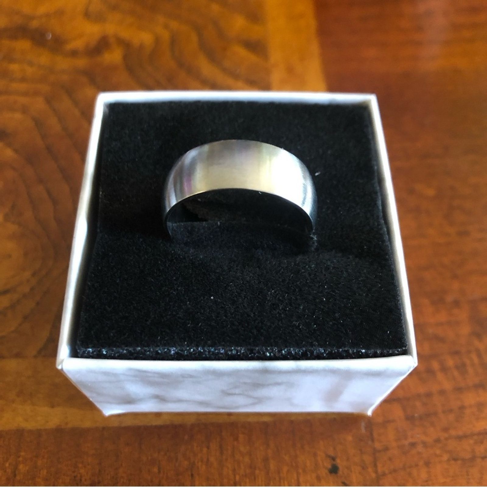 Jewelry Men’s matte frosted titanium steel band ring NWT 10 Size ONE SIZE - 4 Thumbnail