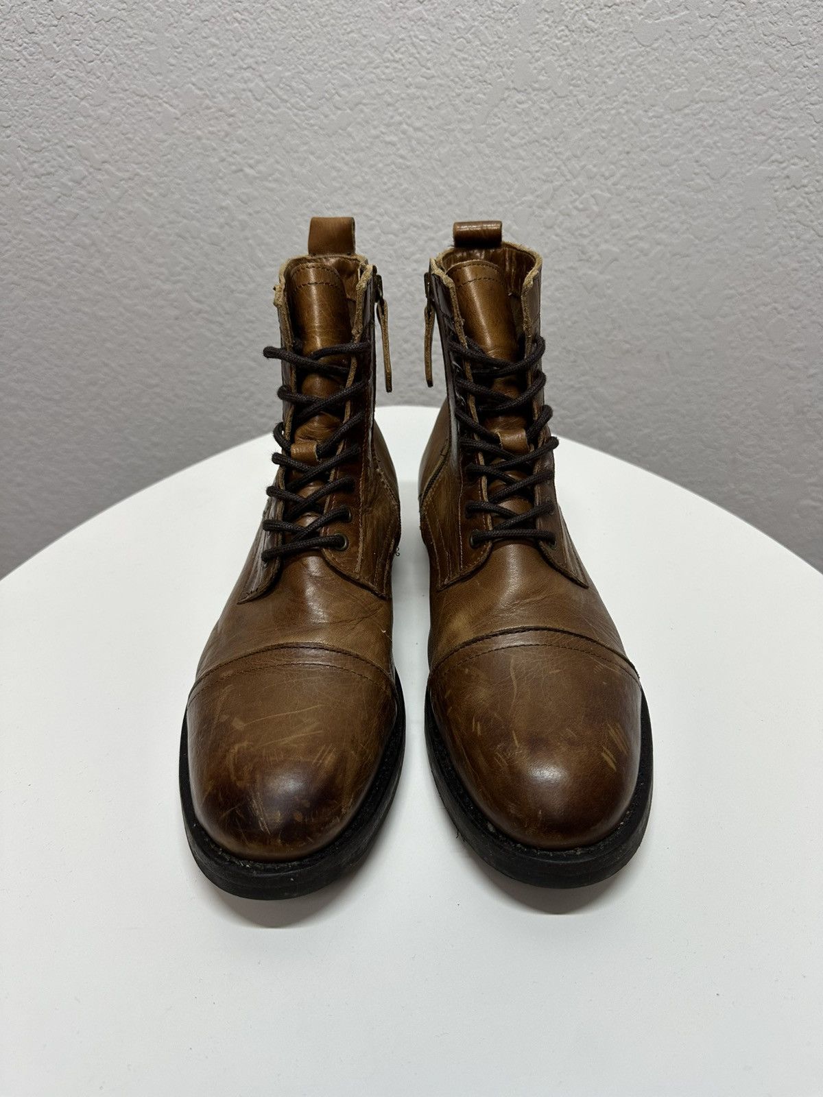 If Six Was Nine Vintage Y2K Brown Leather Side Zip Boots Guidi Marsell Style Size US 9 / EU 42 - 6 Thumbnail