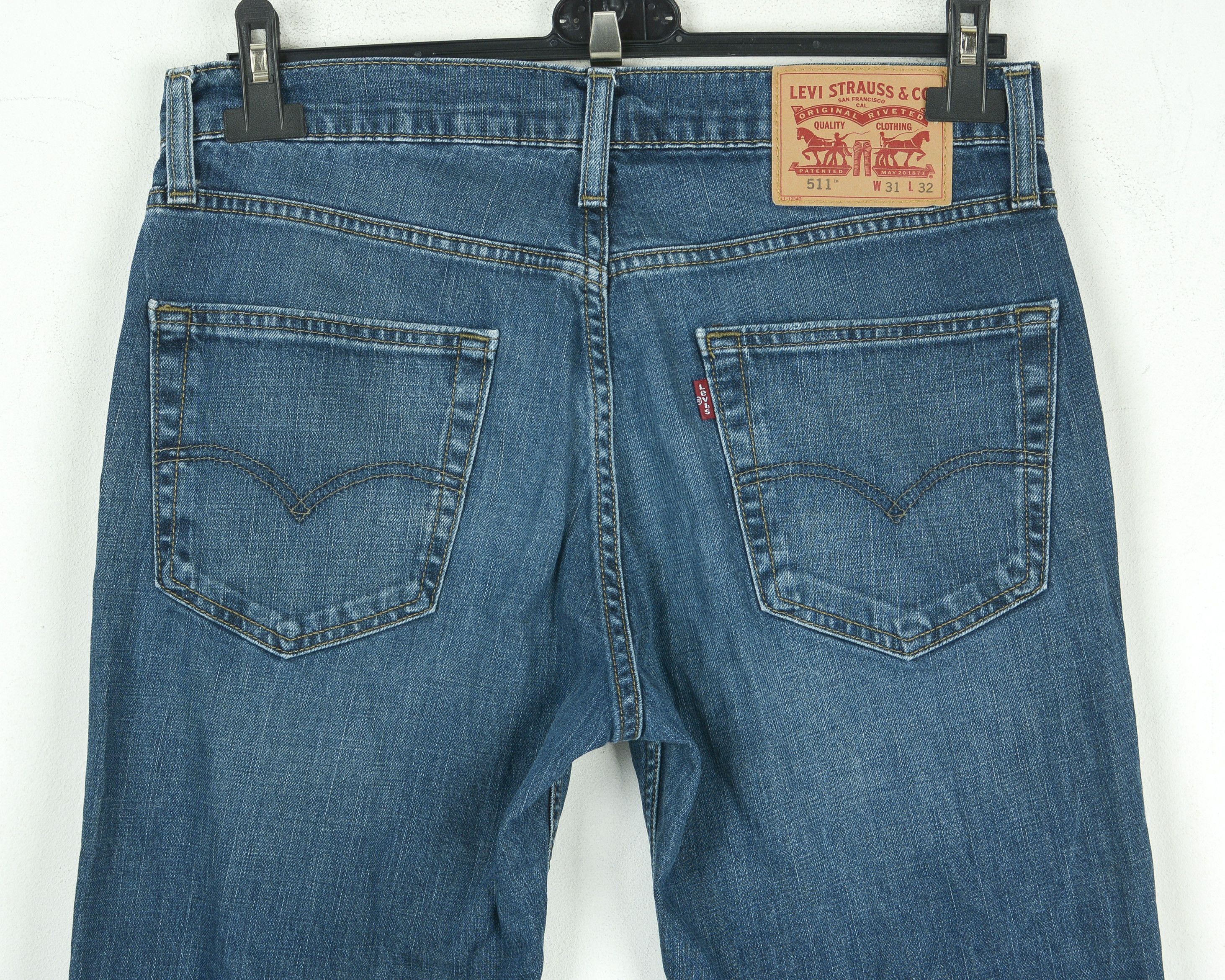 Levi's 511 Vintage W31 L32 Slim Fit Straight Jeans Denim Pants y2k Size US 31 - 4 Thumbnail