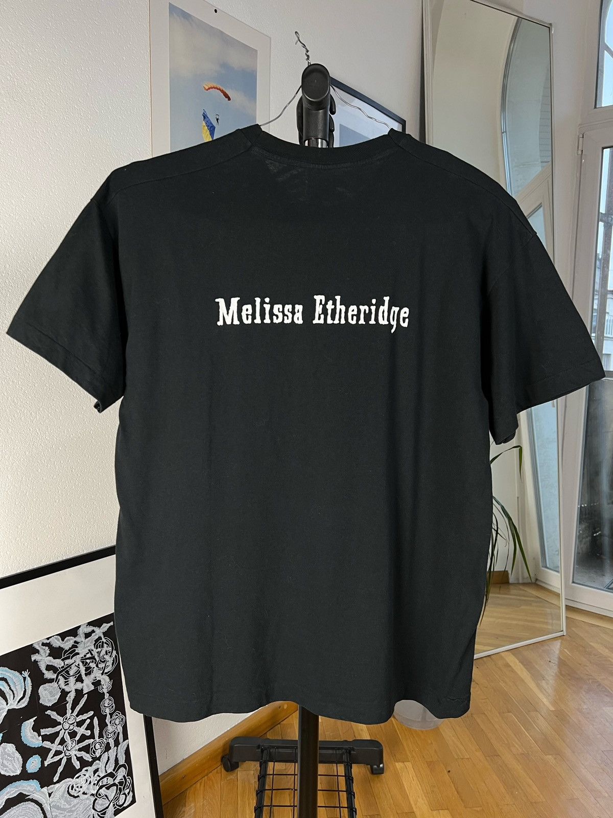 Band Tees × Vintage Vintage 90s Melissa Etheridge Me Live Tour Black Faded Tee Size US XL / EU 56 / 4 - 2 Thumbnail