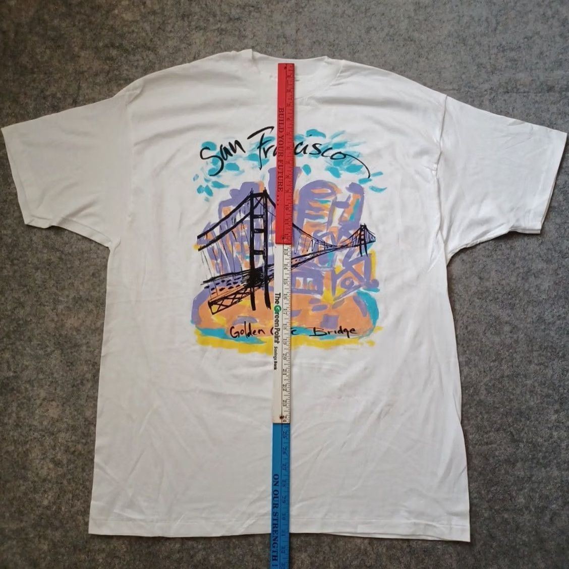 Hanes VINTAGE Hanes Beefy-T Shirt Mens XL White Gold Gate Bridge Logo Short Sleeve California Retro USA Shirt Mens XL White San Francisco Logo Size US XL / EU 56 / 4 - 7 Thumbnail