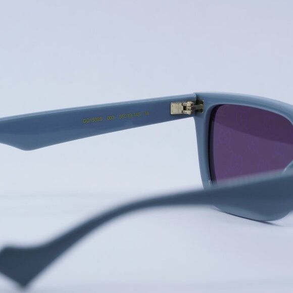 Gucci Gucci GG1539S 003 Sunglasses Light Blue Square Frame Size ONE SIZE - 6 Thumbnail