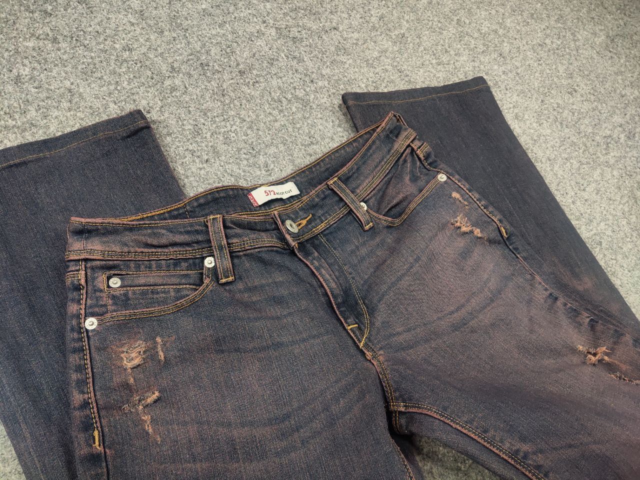 Le Grande Bleu (L.G.B.) Vintage Levis 572 Bootcut Jeans if six was nine Y2K LGB Size 31" - 13 Thumbnail