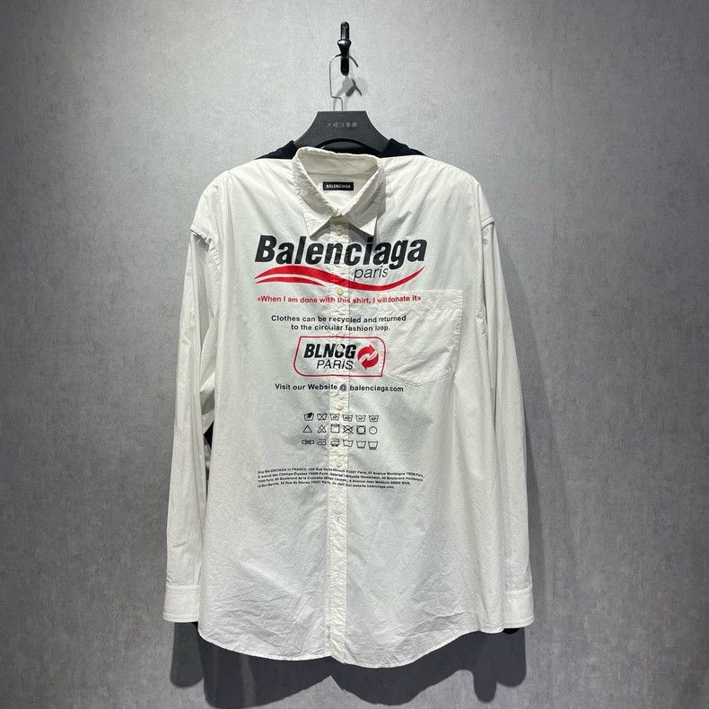 Balenciaga Balenciaga Fake two shirts with long sleeves 2502-Nextarrow Size US XS / EU 42 / 0 - 1 Thumbnail
