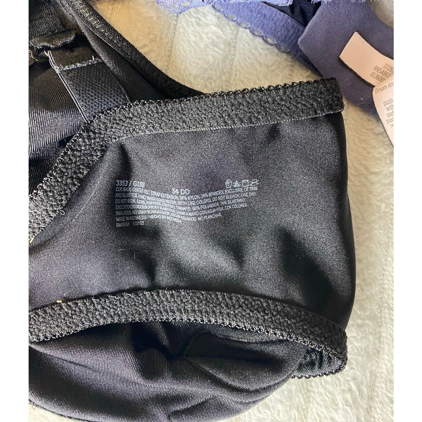 Victoria's Secret 34DD Bra Lot of (2) Victoria's Secret Blue, Maidenform Black Size ONE SIZE - 6 Thumbnail