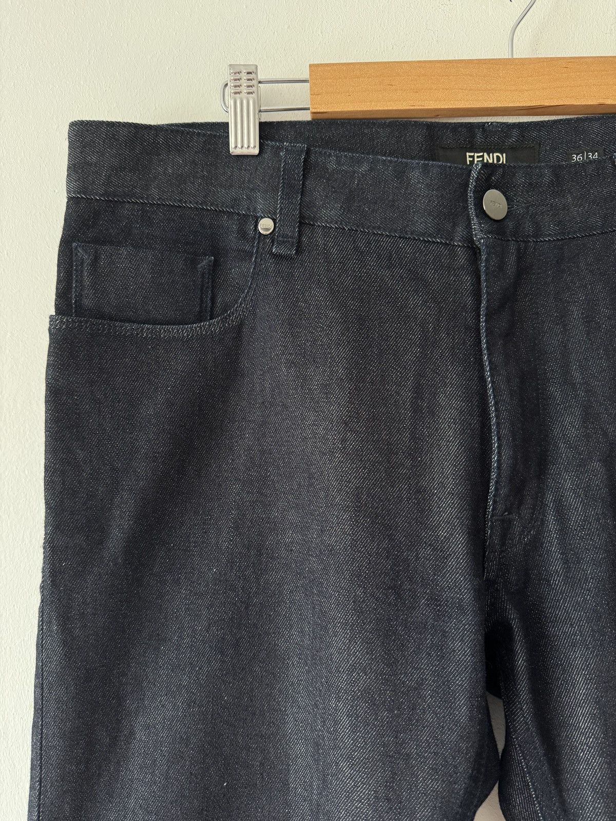 Fendi 🔥🔥 Fendi Effect Lasered FF Logo Jeans Size US 36 / EU 52 - 4 Thumbnail