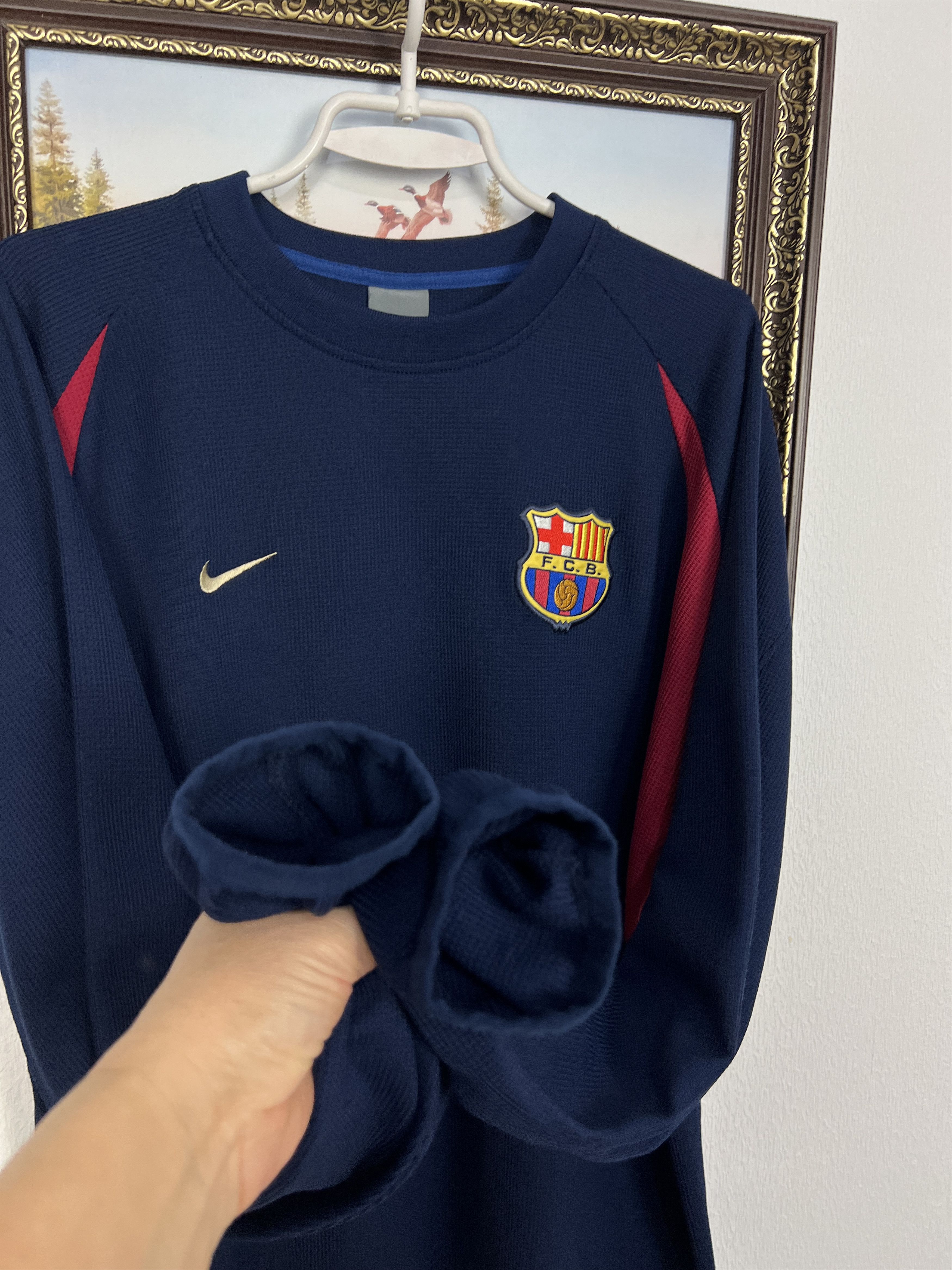 Nike Vintage 2000's Nike Barcelona Football Sweatshirt Track Top Size US L / EU 52-54 / 3 - 4 Thumbnail