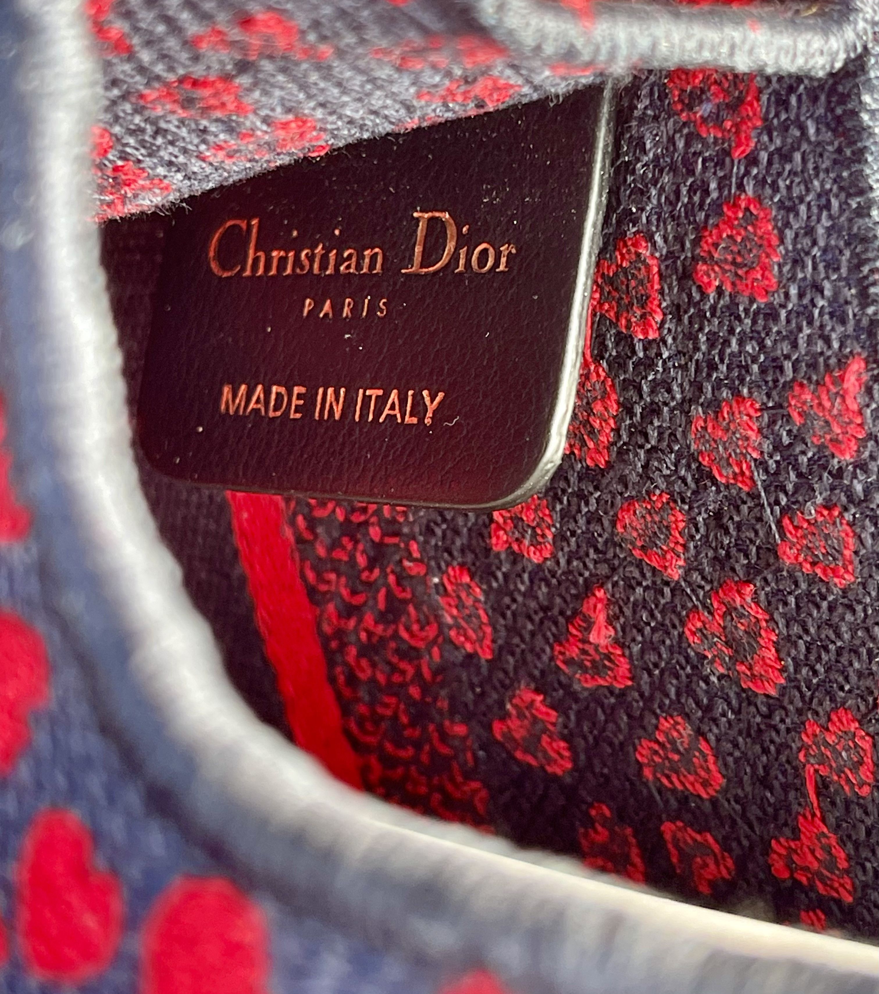 Dior Dior I Love Paris Hearts Tote Mini Navy Red Micro Canvas Bag Size ONE SIZE - 8 Thumbnail