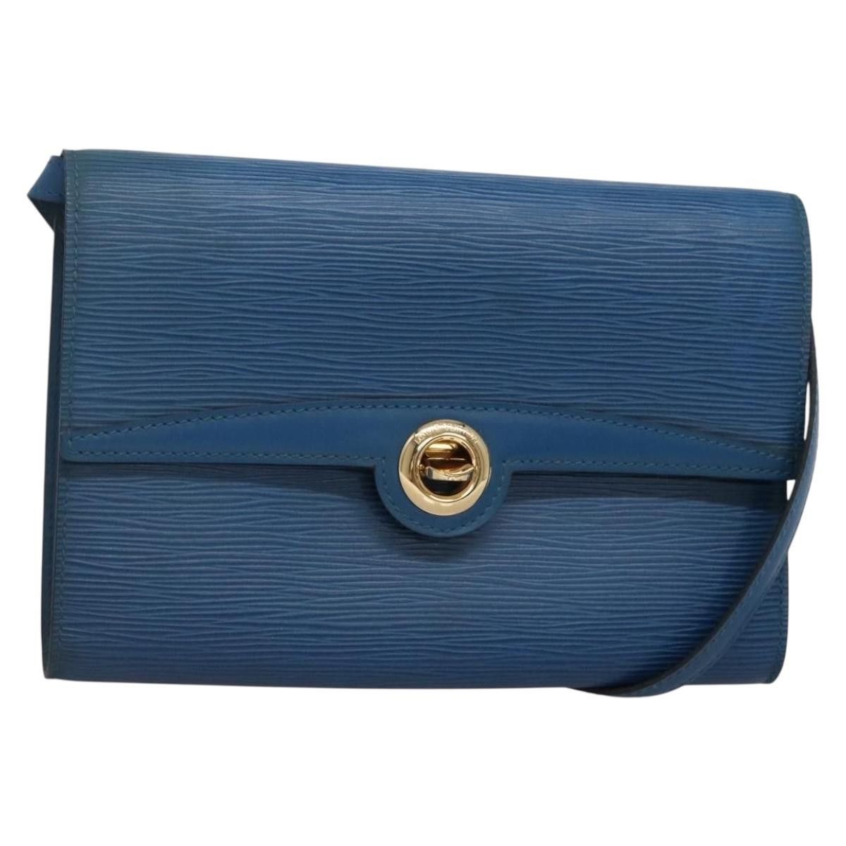 LOUIS VUITTON Epi Pochette Arche Shoulder Bag Blue M52575