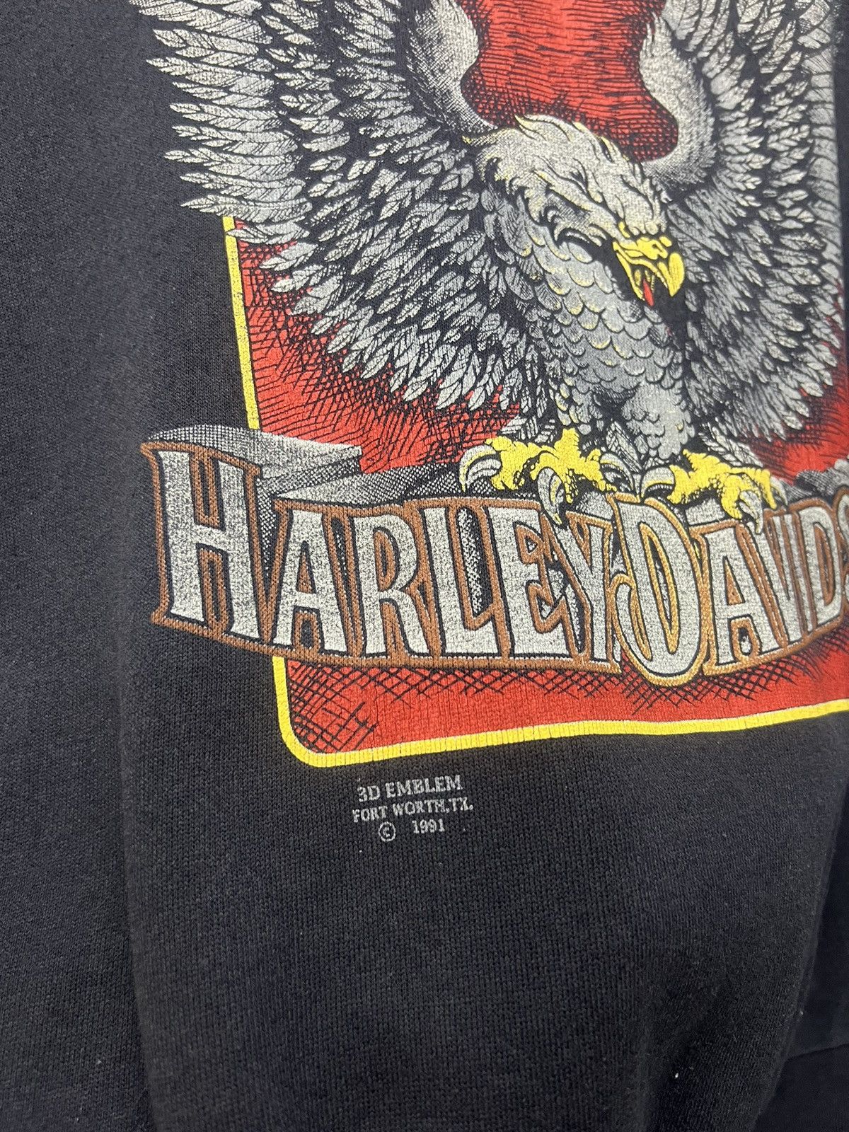 Vintage VINTAGE HARLEY DAVIDSON 3D EMBLEM SWEATSHIRT Size US L / EU 52-54 / 3 - 5 Thumbnail