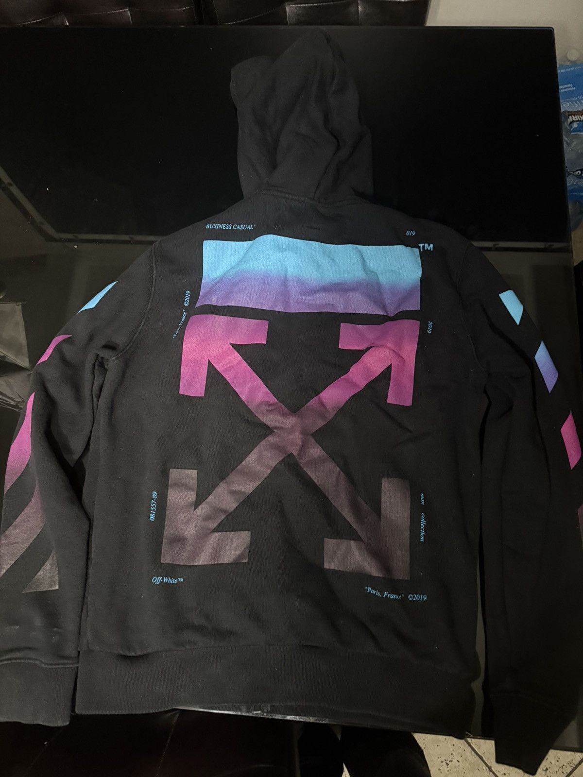 Off-White Black Diagonal Gradient Zip Hoodie Size US M / EU 48-50 / 2 - 2 Thumbnail