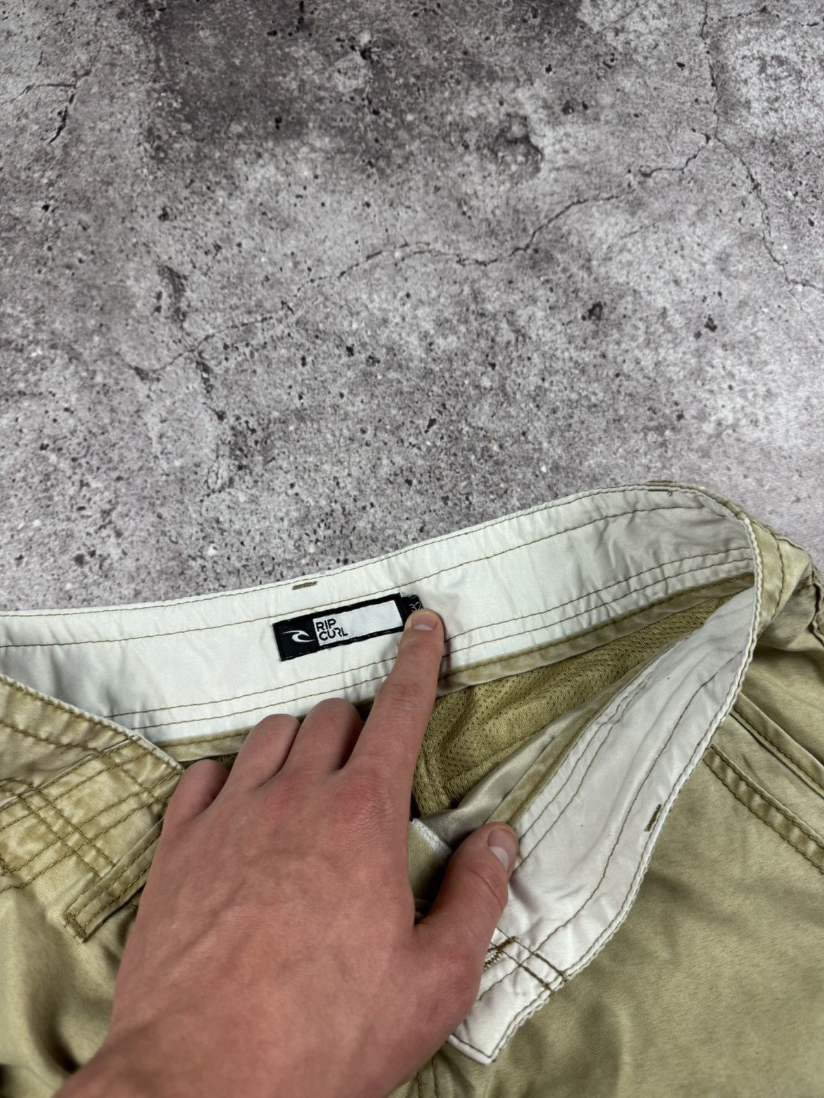Rip Curl Vintage 00s Rip Curl Baggy Cargo Surf Shorts Y2K Surf Size US 32 / EU 48 - 11 Thumbnail
