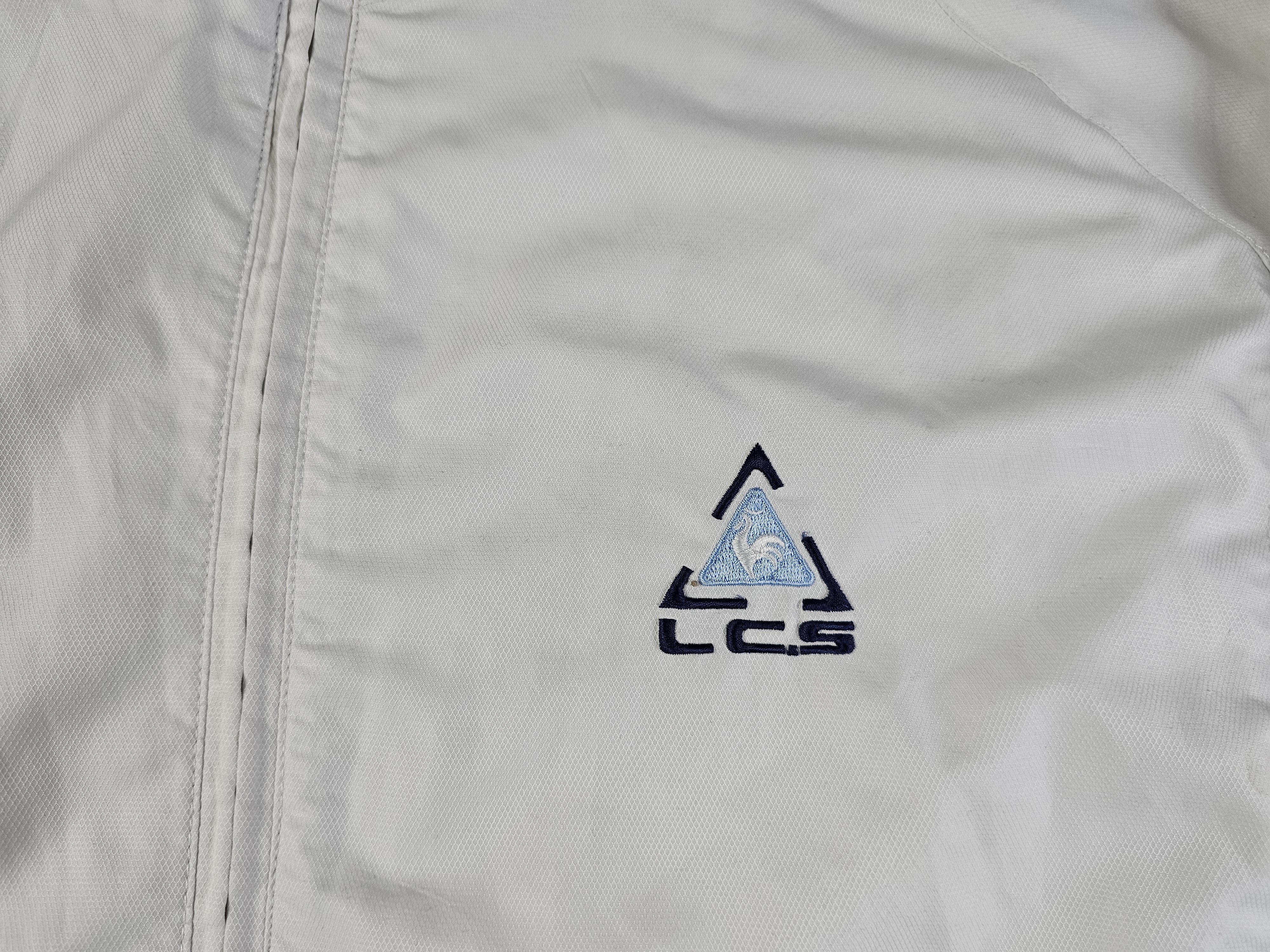 Le Coq Sportif Le Coq Sportif Vintage 90s White Mesh Lined Track Jacket LCS Size US L / EU 52-54 / 3 - 6 Thumbnail