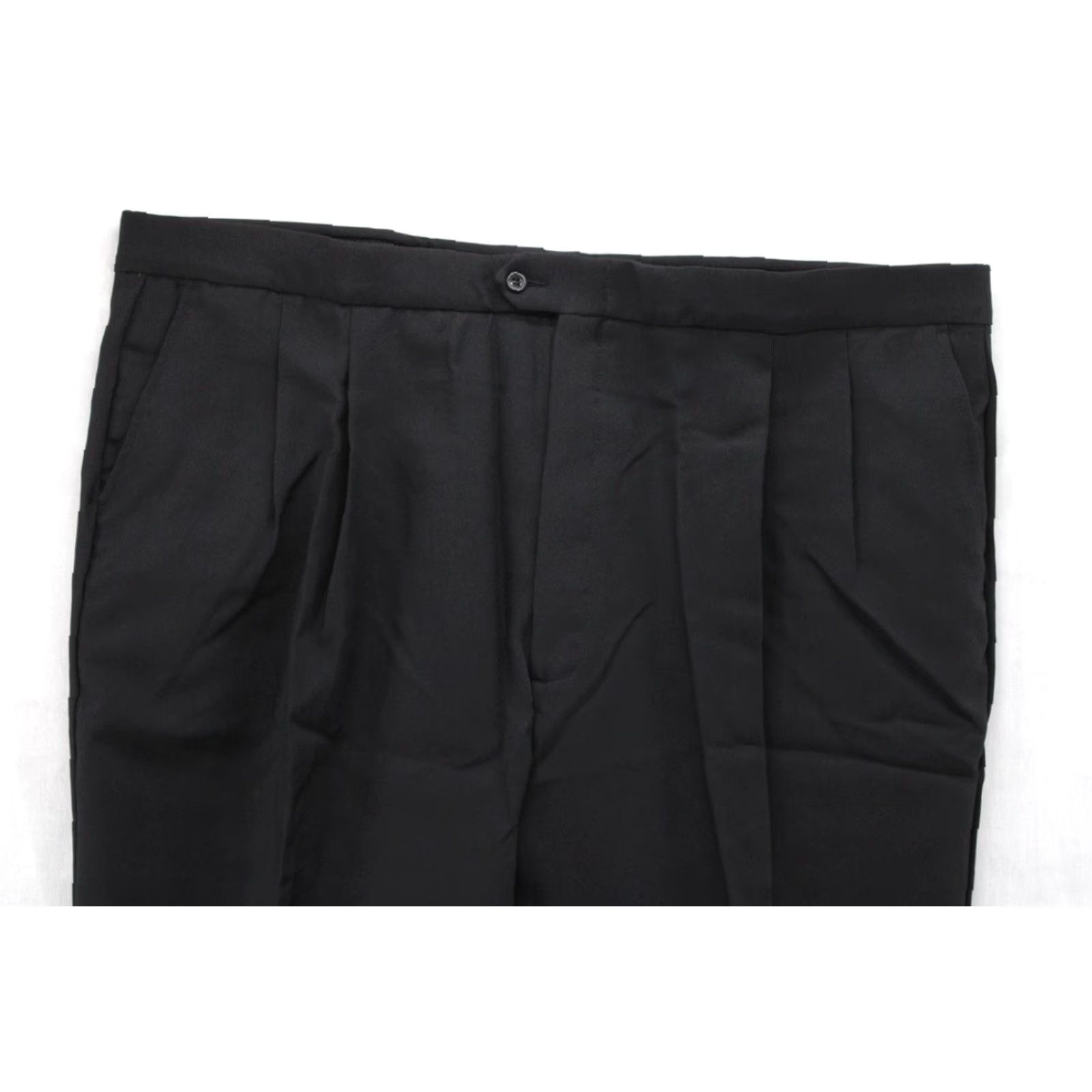 KEEN VINTAGE Cliff Keen Official Pants Mens 46 Black Unhemmed Pleated Textured Basketball Shirt Size US 30 / EU 46 - 2 Thumbnail