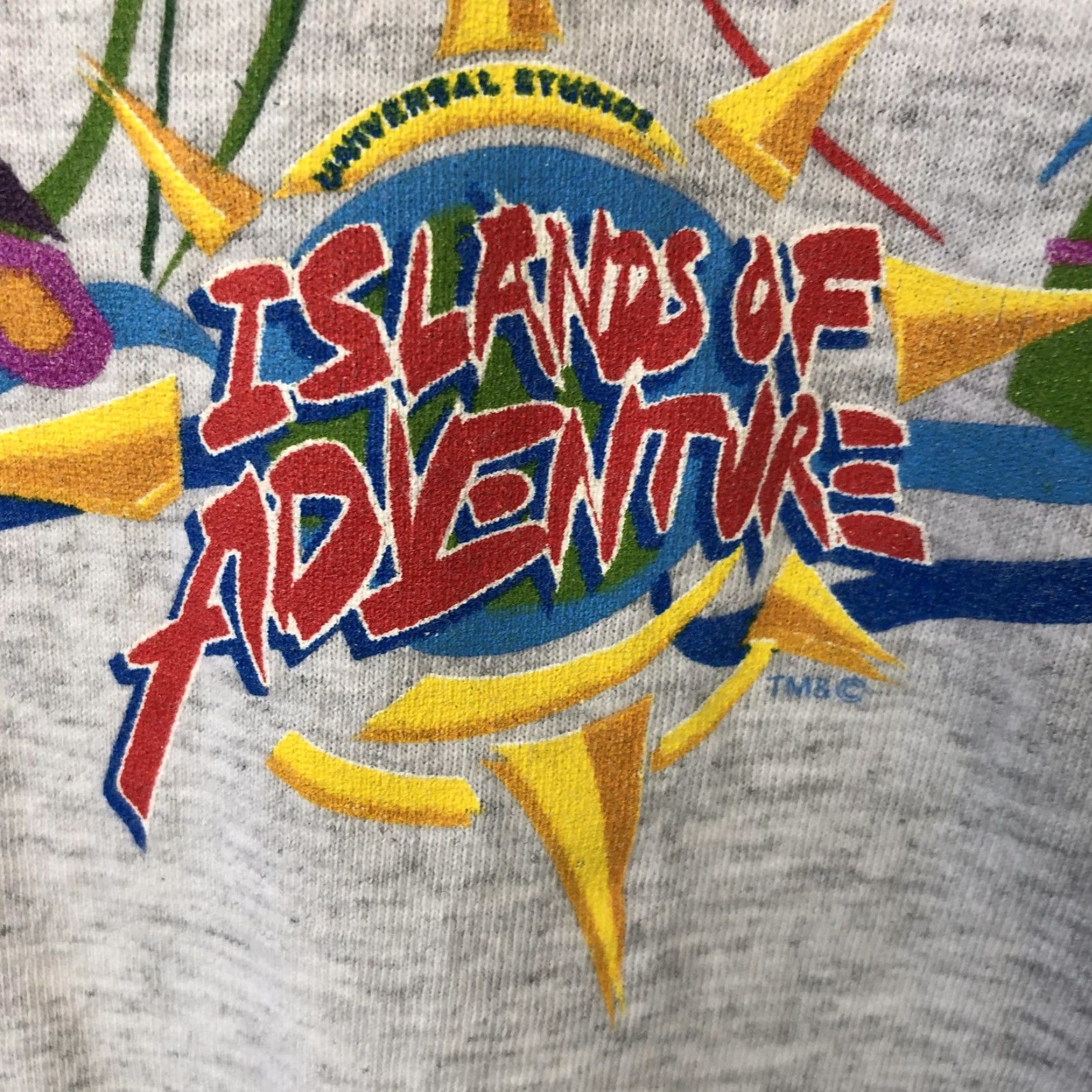 Vintage VINTAGE Universal Studios Shirt Mens XL Gray Islands Of Adventure Tee Crew Neck Short Sleeve Graphic Print Logo 100% Cotton USA (Made in USA) Size US XL / EU 56 / 4 - 2 Thumbnail
