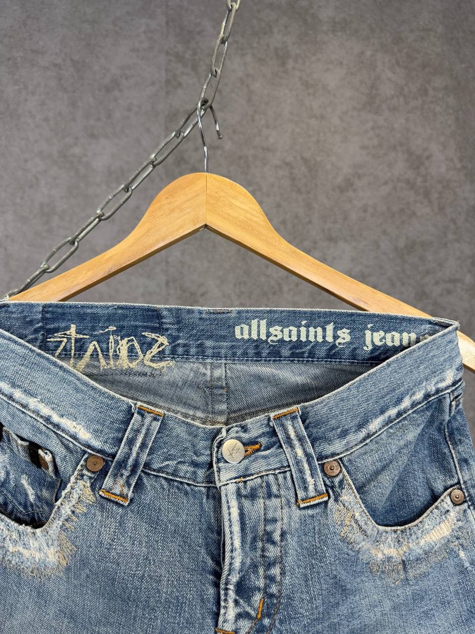 Allsaints Allsaints vintage designer distressed denim jeans Size US 28 / EU 44 - 5 Thumbnail