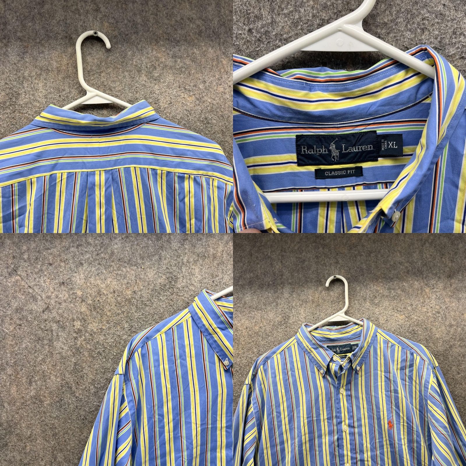 Ralph Lauren VINTAGE Ralph Lauren Shirt Mens XL Classic Blue Striped Button-Down OCBD Size US XL / EU 56 / 4 - 8 Thumbnail