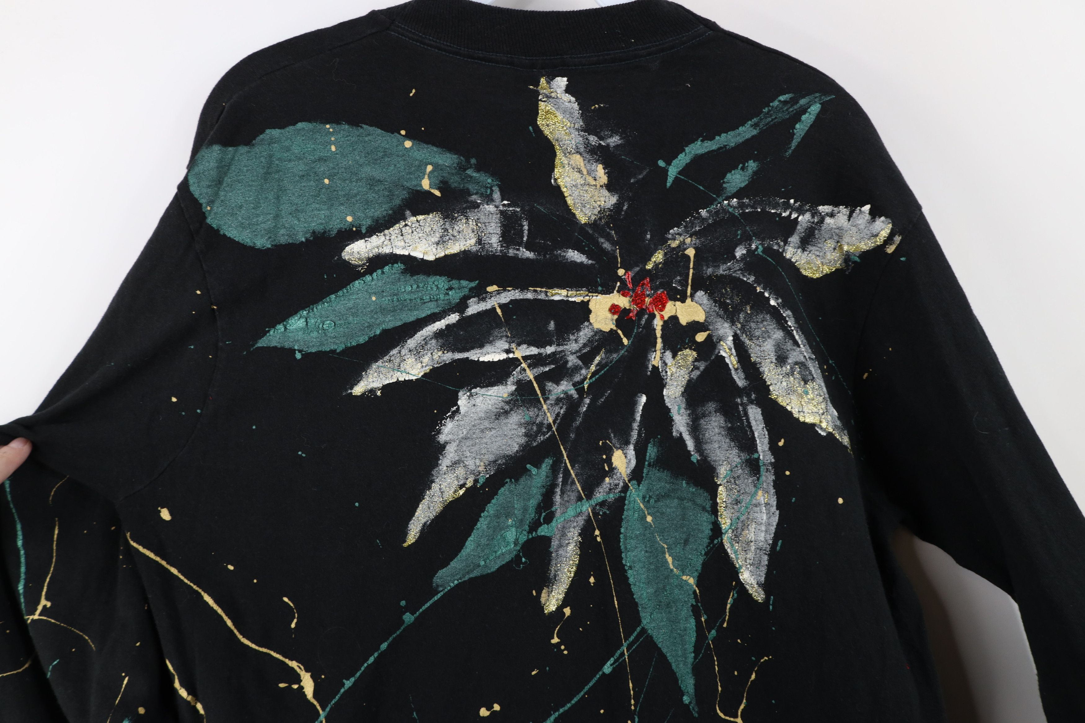 Vintage Vintage 90s Streetwear Flower Long Sleeve T-Shirt USA Size L / US 10 / IT 46 - 12 Thumbnail