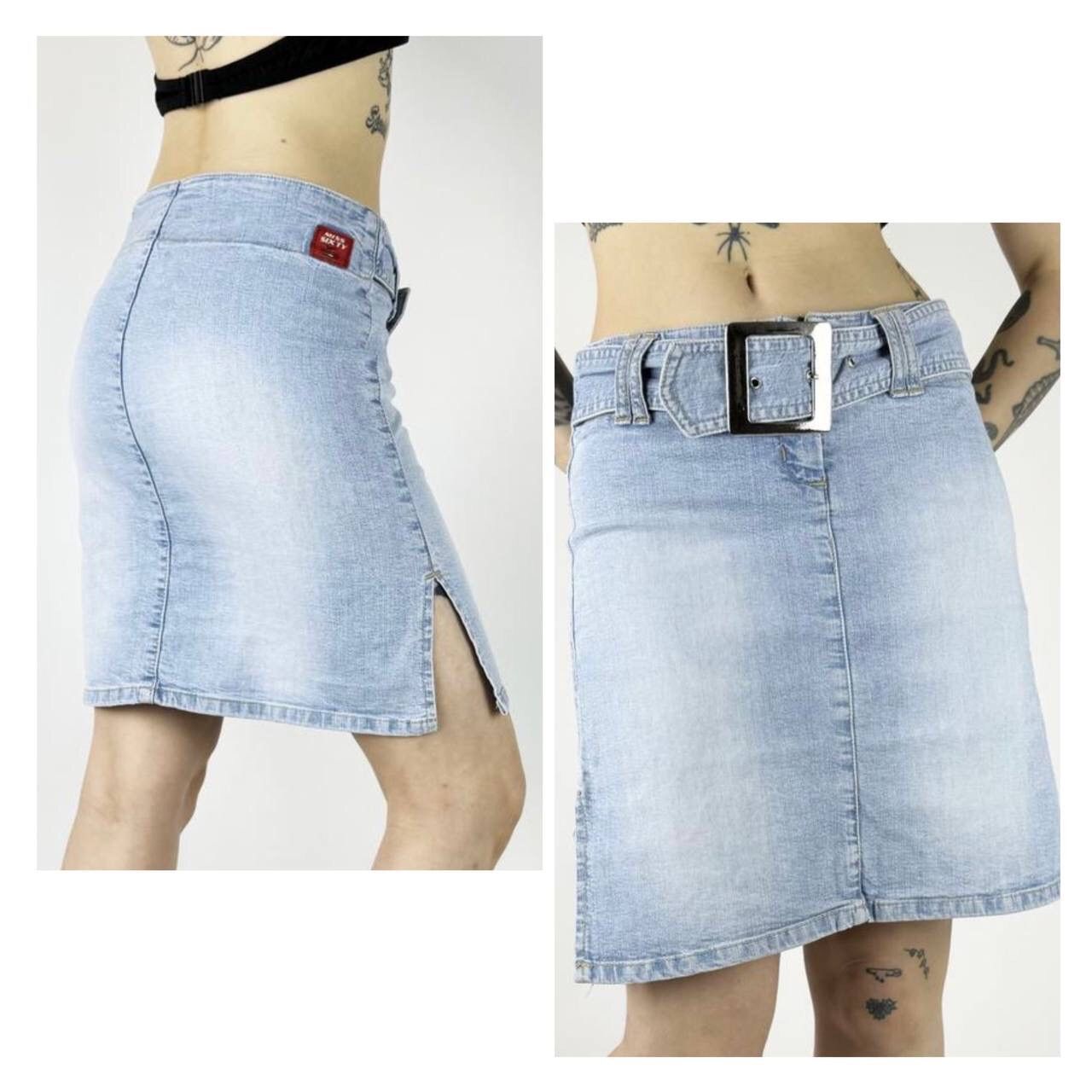Miss Sixty × Vintage Miss Sixty Y2K Vintage Midi Belted Skirt Size 29" - 3 Thumbnail