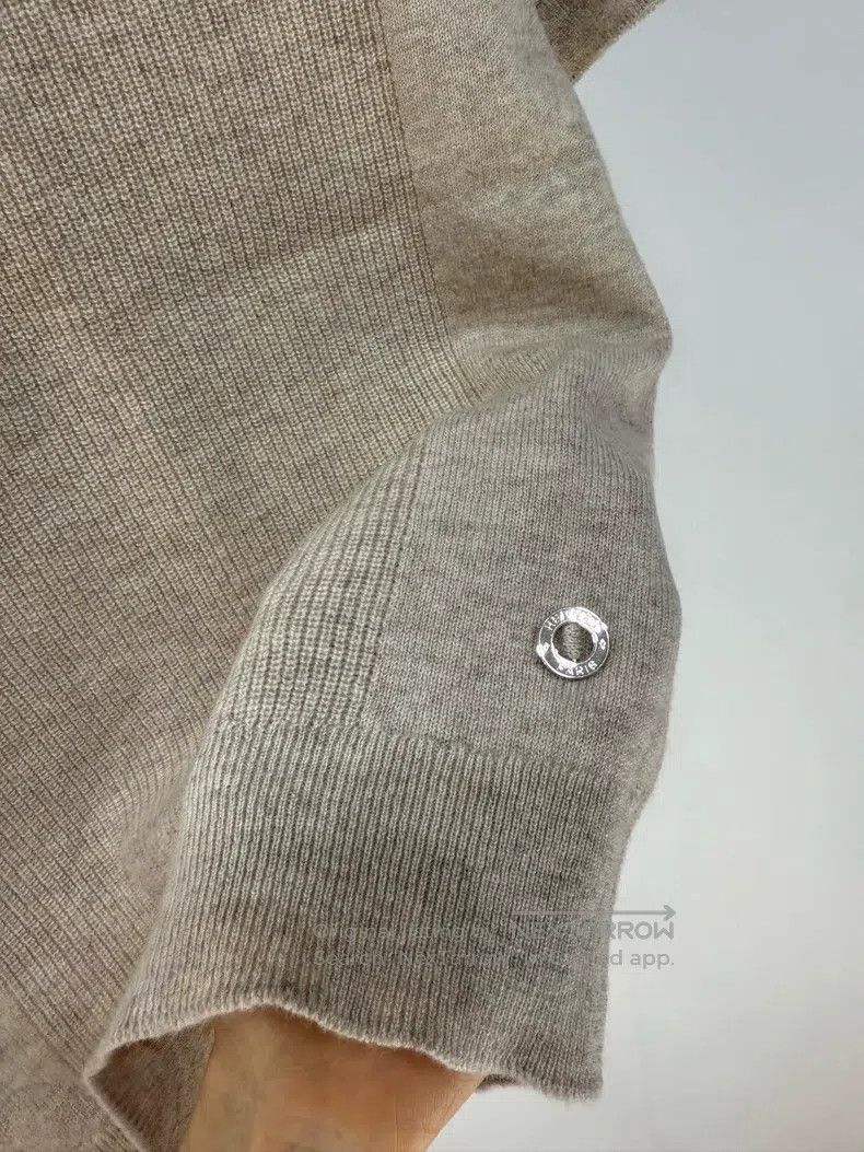 Hermes Hermes Oatmeal-colored Cashmere Short-sleeved Knitwear Size XS / US 0-2 / IT 36-38 - 3 Thumbnail