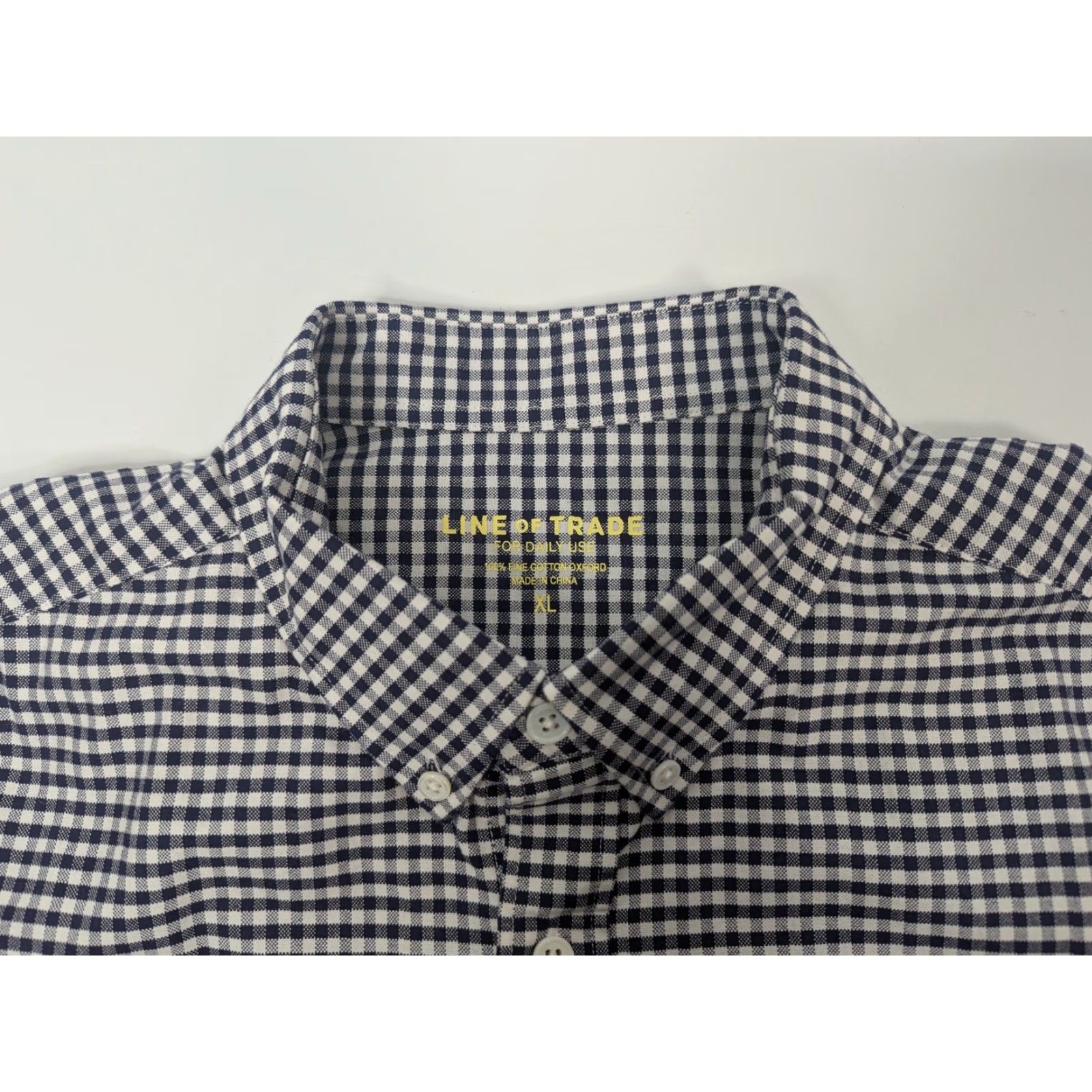 Vintage Line of Trade Shirt Mens XL Button-Down Cotton Oxford Plaid Preppy City Classic White Non-Novelty Size US XL / EU 56 / 4 - 7 Thumbnail