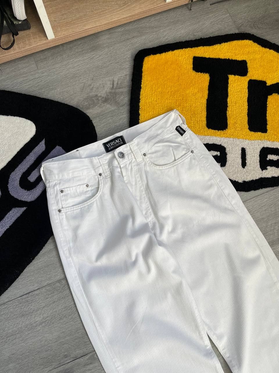 Streetwear × Versace × Vintage versace rare basic velvet classic pants Size US 33 - 10 Thumbnail