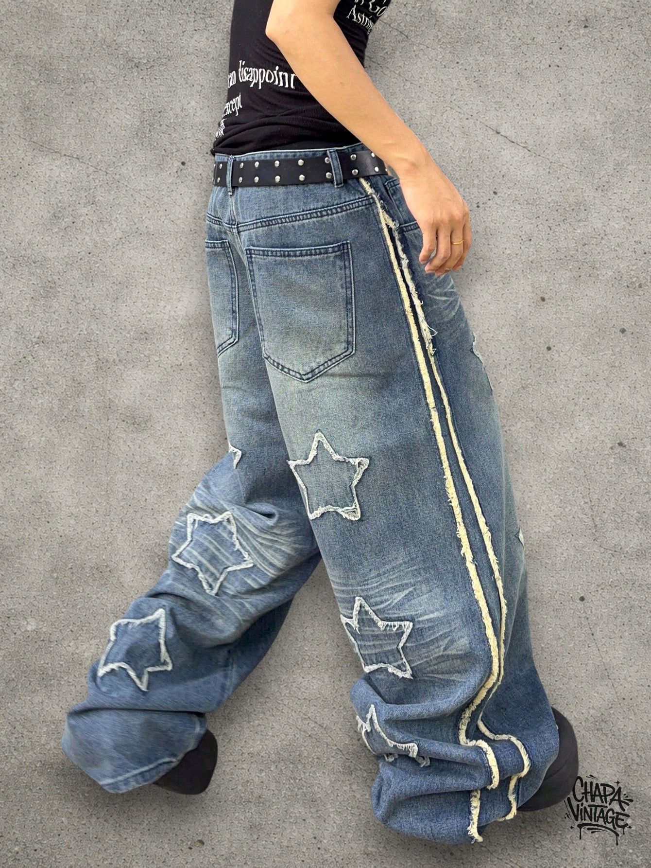Japanese Brand Washed baggy jeans Size US 32 / EU 48 - 2 Thumbnail