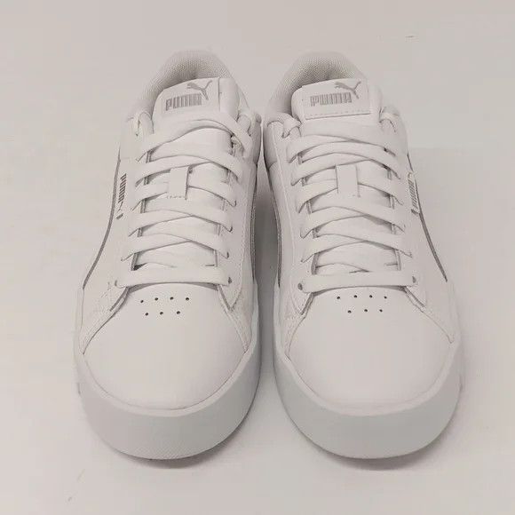 Puma Puma Women's Jada White & Silver Low Top Sneakers - US9.5 Size US 9.5 / IT 39.5 - 3 Thumbnail