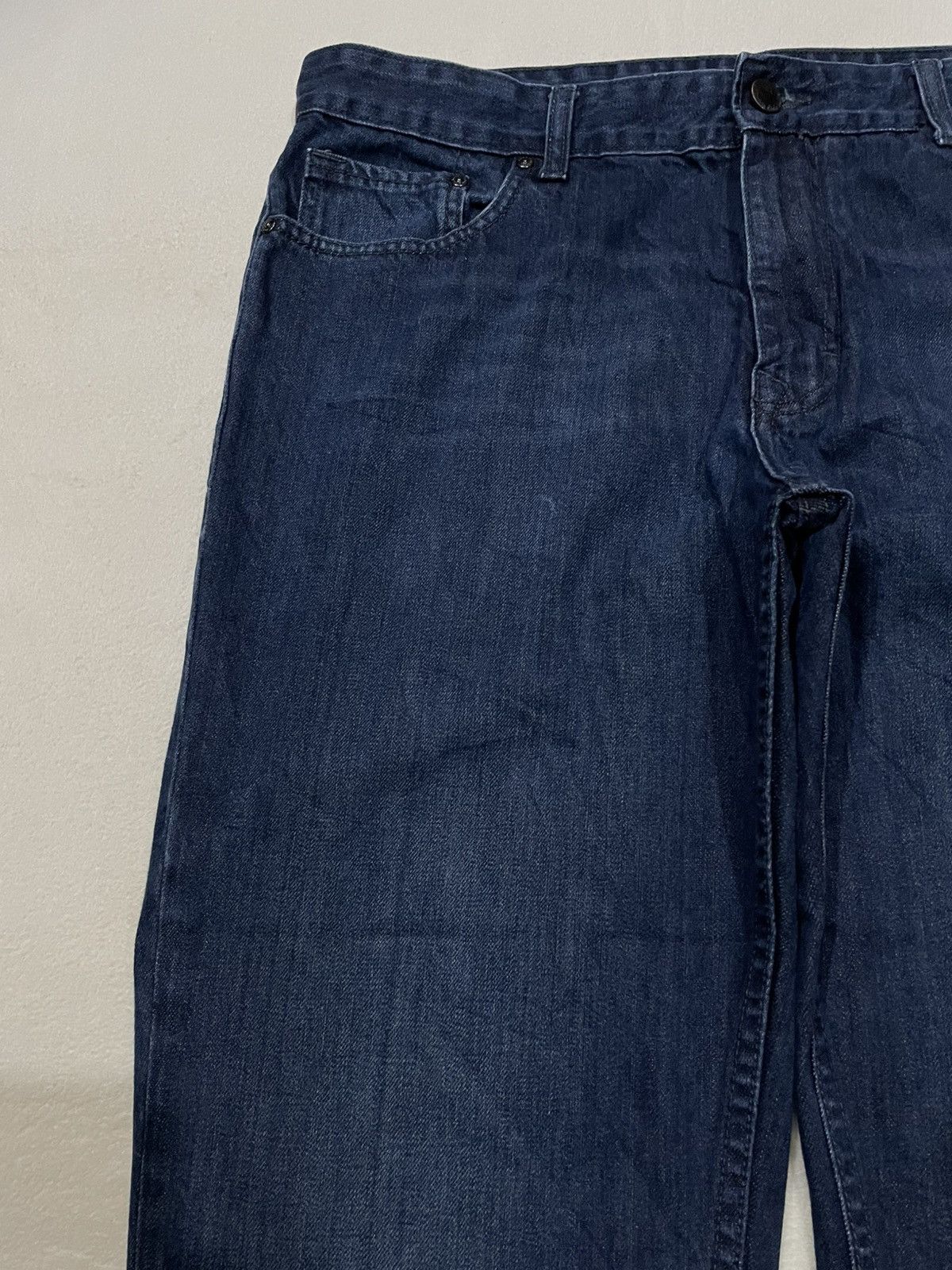Calvin Klein Vintage Calvin Klein Distressed Slim Straight Cut Dark Jeans Size US 37 - 5 Thumbnail