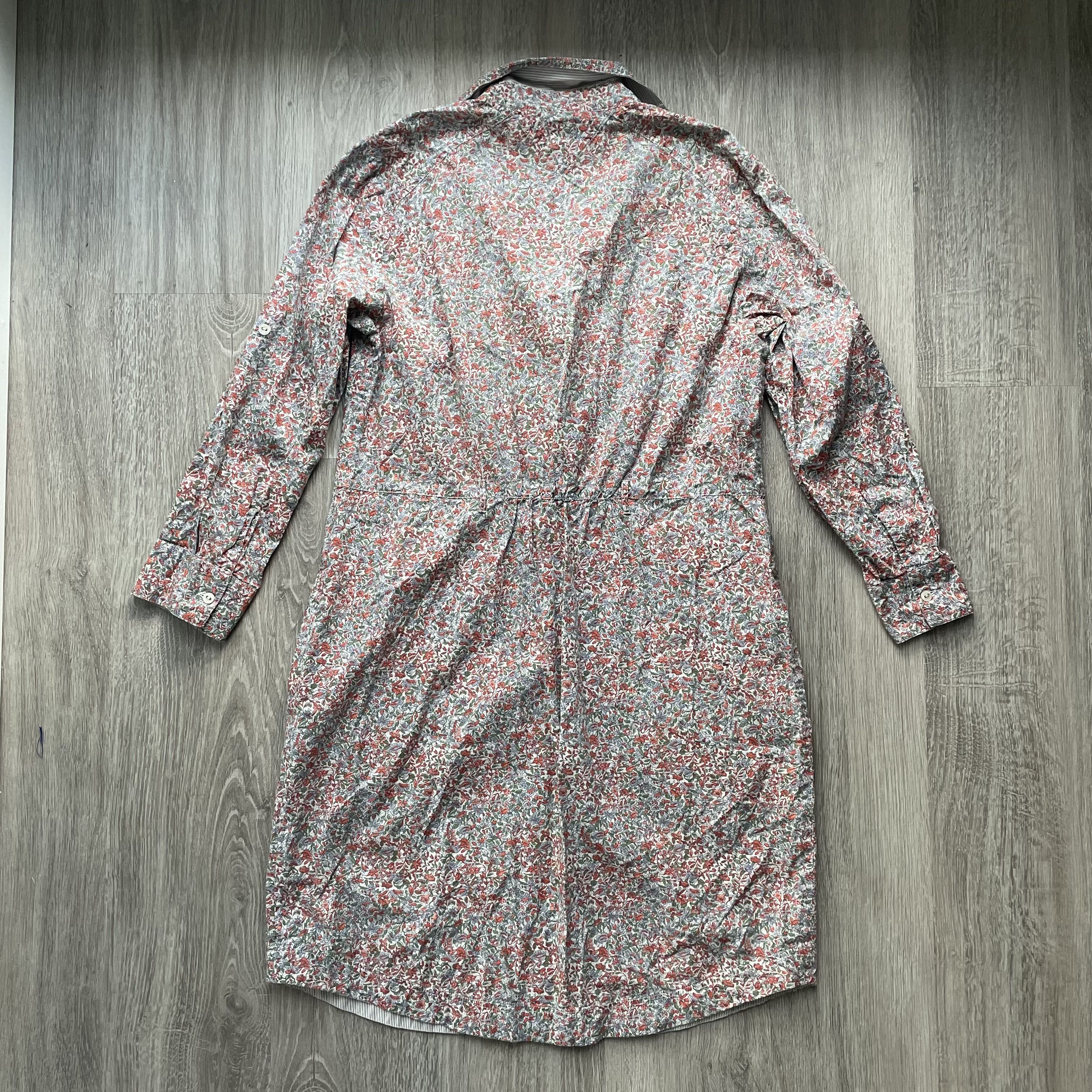 Tommy Hilfiger Tommy Hilfiger Floral Cotton Shirt Dress Roll-Tab Sleeve S Size S / US 4 / IT 40 - 14 Thumbnail