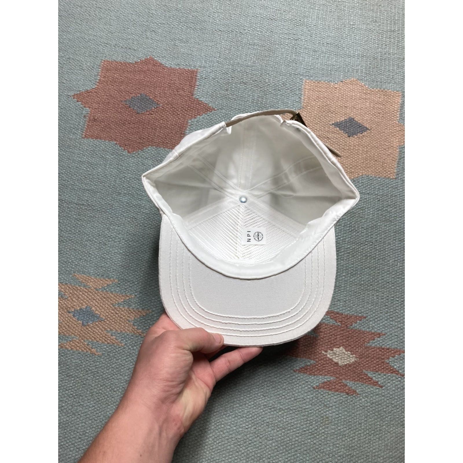 Vintage VINTAGE General Motors Strapback Hat Men Adjustable White USA health & safety UAW automobile truck cap Size ONE SIZE - 5 Thumbnail