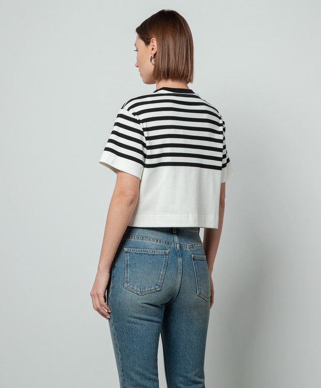 Givenchy o1w1db10325 Cropped Masculine T-Shirt in Black/White Size XL / US 12-14 / IT 48-50 - 3 Thumbnail