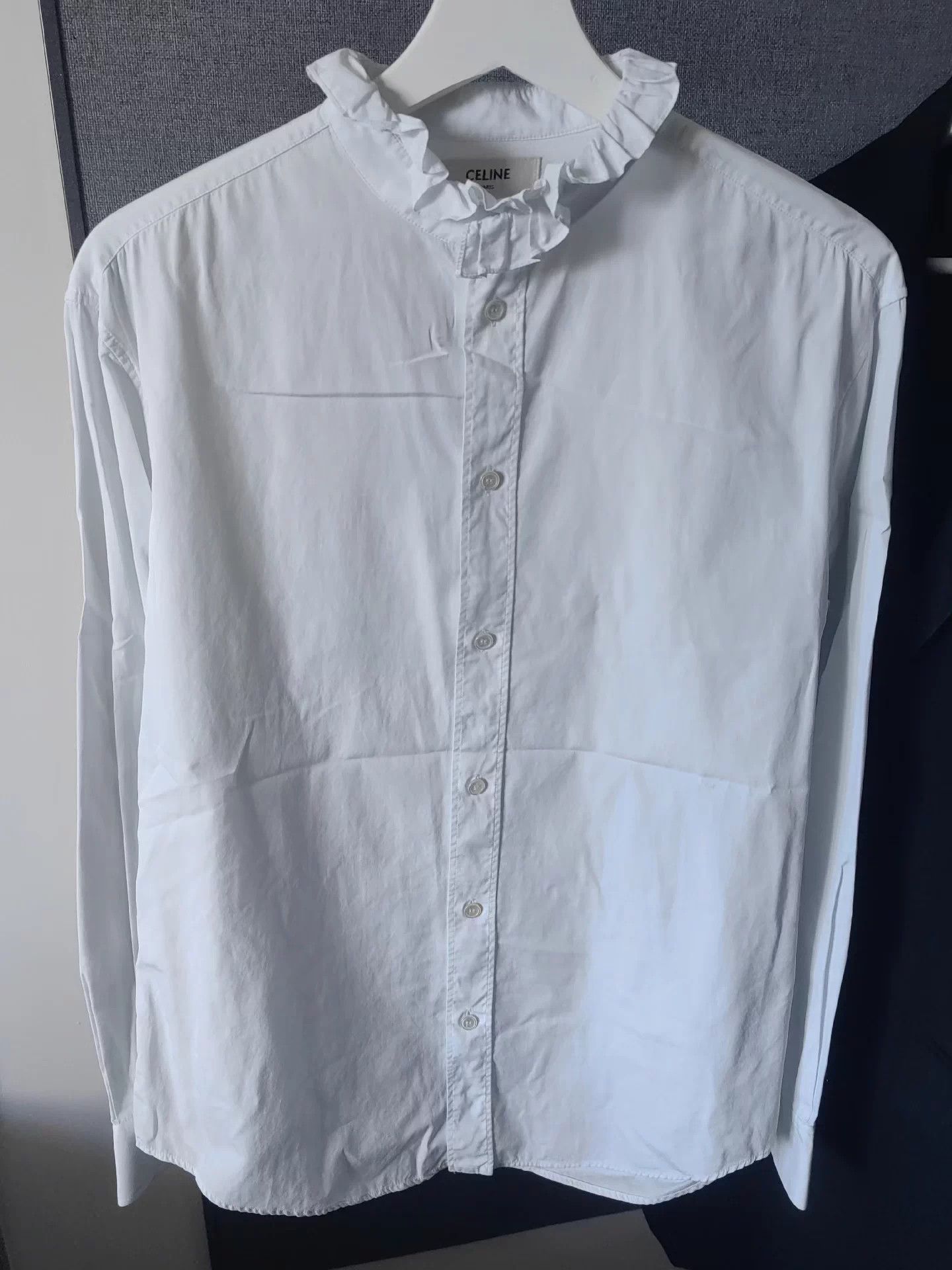 Celine CELINE 21fw TeenKnightPoem Peter Pan Collar Shirt 39 9/10 Size M / US 6-8 / IT 42-44 - 1 Thumbnail