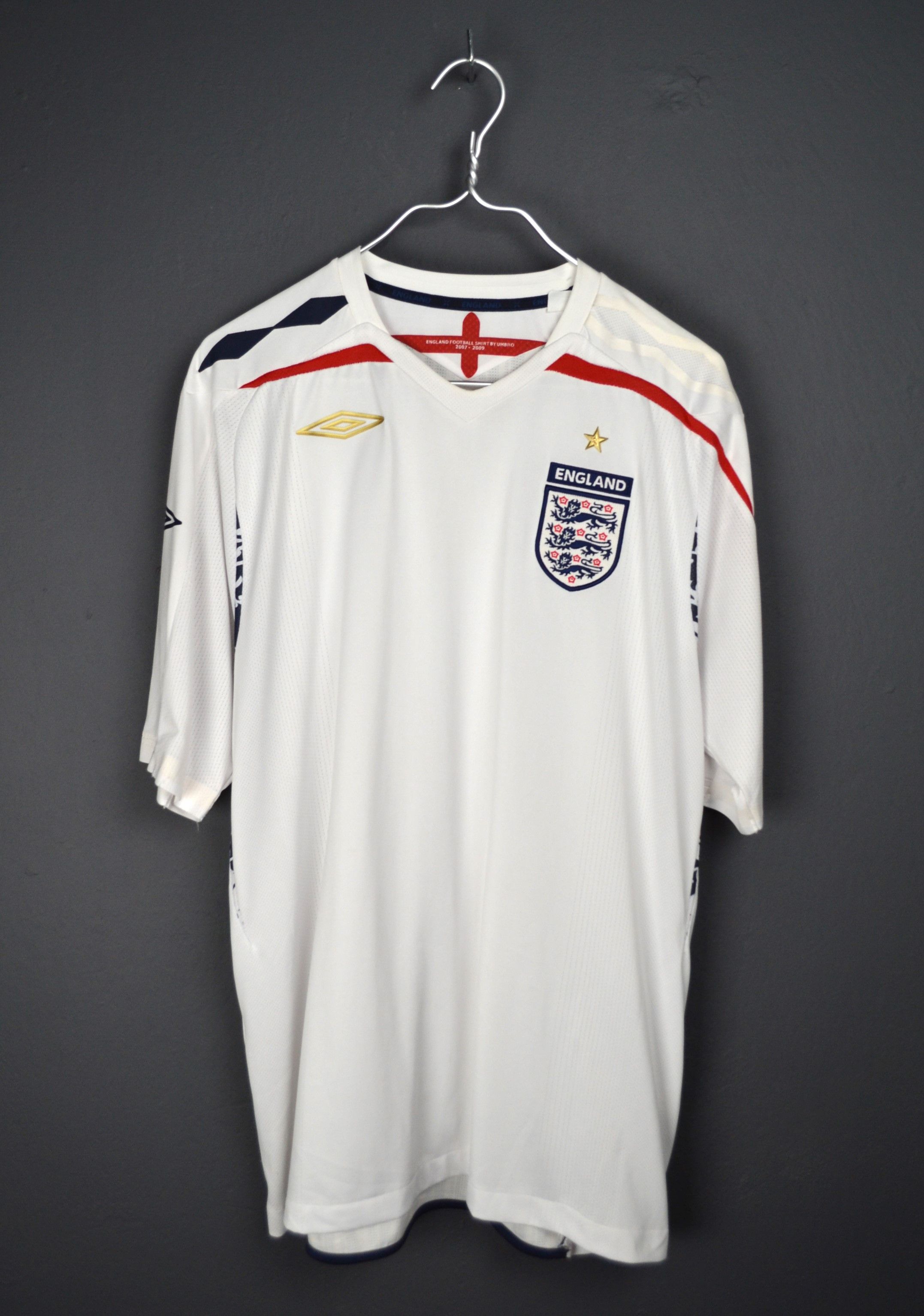 Umbro England 2007-2009 Umbro Home Soccer Jersey Football Shirt XL Size US XL / EU 56 / 4 - 1 Thumbnail