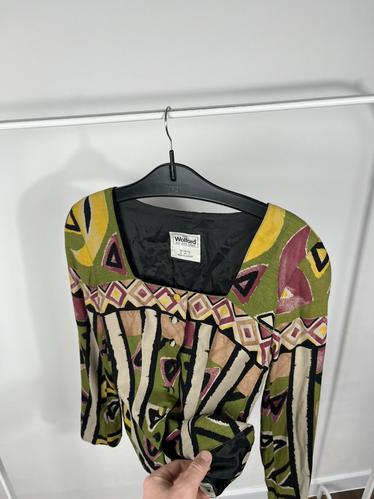 Wolford Wolford Vintage Abstract Blouse UK 12 Made in Austria Size M / US 6-8 / IT 42-44 - 8 Thumbnail